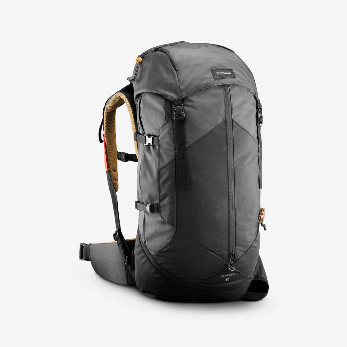 데카트론 남성 백패킹 백팩 50L 이지핏 MT100 카본 그레이(DECATHLON Men's Backpacking Backpack 50L Easyfit MT100 Carbon Grey) - 8