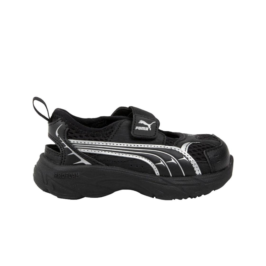 (인펀트) 푸마 메모리아 라이트 샌들 블랙 실버((Infant) Puma Memoria Lite Sandal Black Silver) - 1