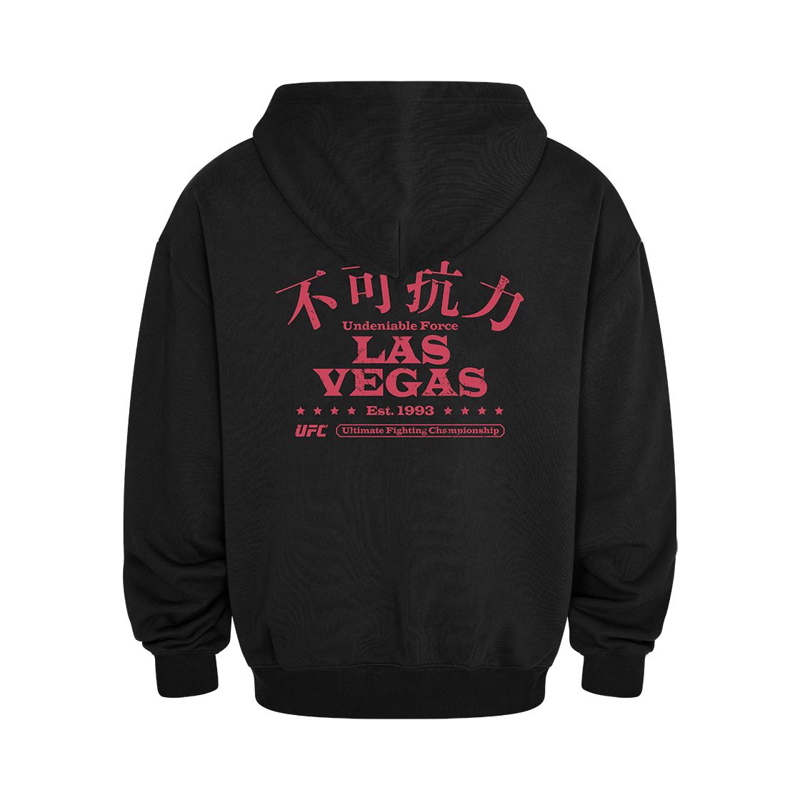 U2HDV3318BK UFC SPORT Undeniable Force Oversized Fit Hoodie Black