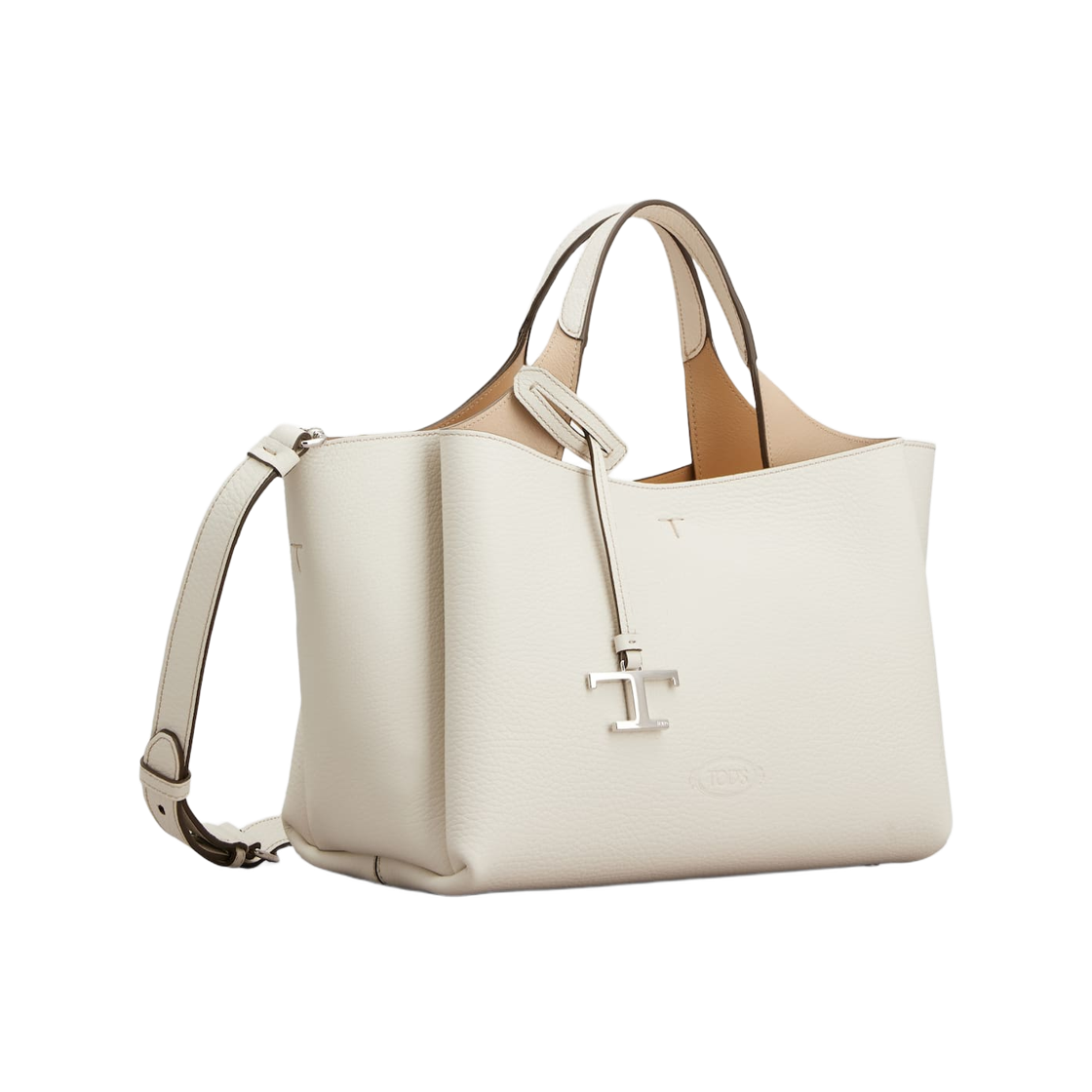 토즈 미니 레더 백 화이트 내츄럴(Tod's Bag in Leather Mini White Natural) - 2
