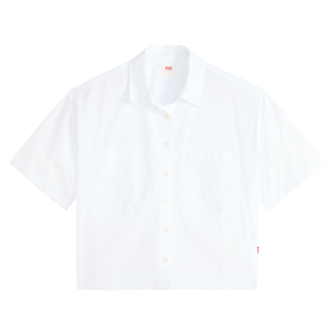 리바이스 할리 숏슬리브 크롭 셔츠 화이트(Levi's Harlie Short-sleeve Cropped Shirt White) - 1