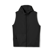 DECATHLON Men's Running Wind Vest Run 100 Smoke Black