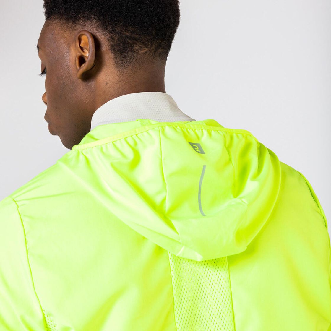 데카트론 남성 러닝 형광 윈드 자켓 런 100 플루오 애시드 옐로우(DECATHLON Men's Running High-Visibility Wind Jacket Run 100 Fluorescent Acid Yellow) - 5