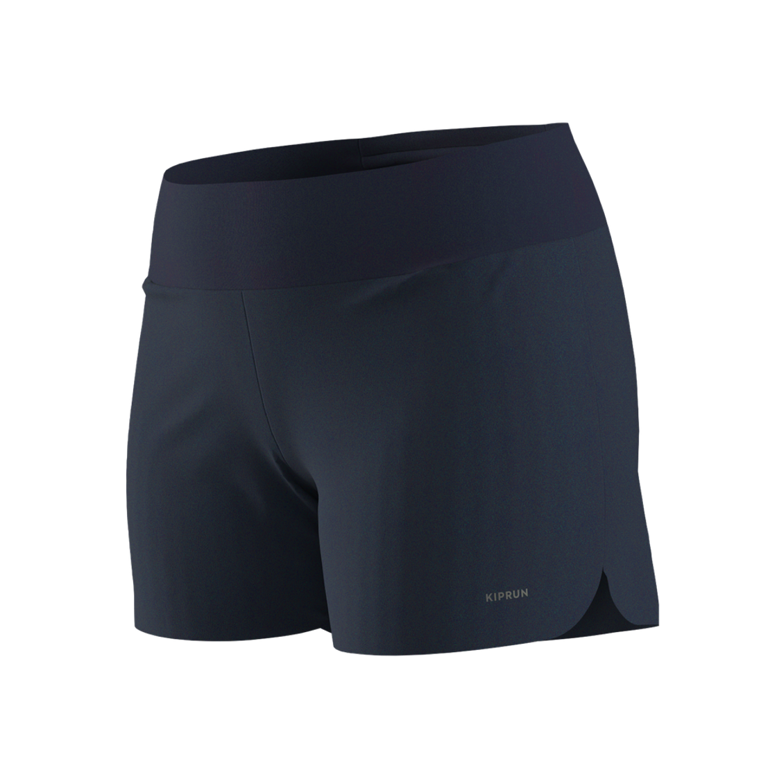 8926957 DECATHLON Women's 4" Running Shorts Run Dry 100 Steel Blue