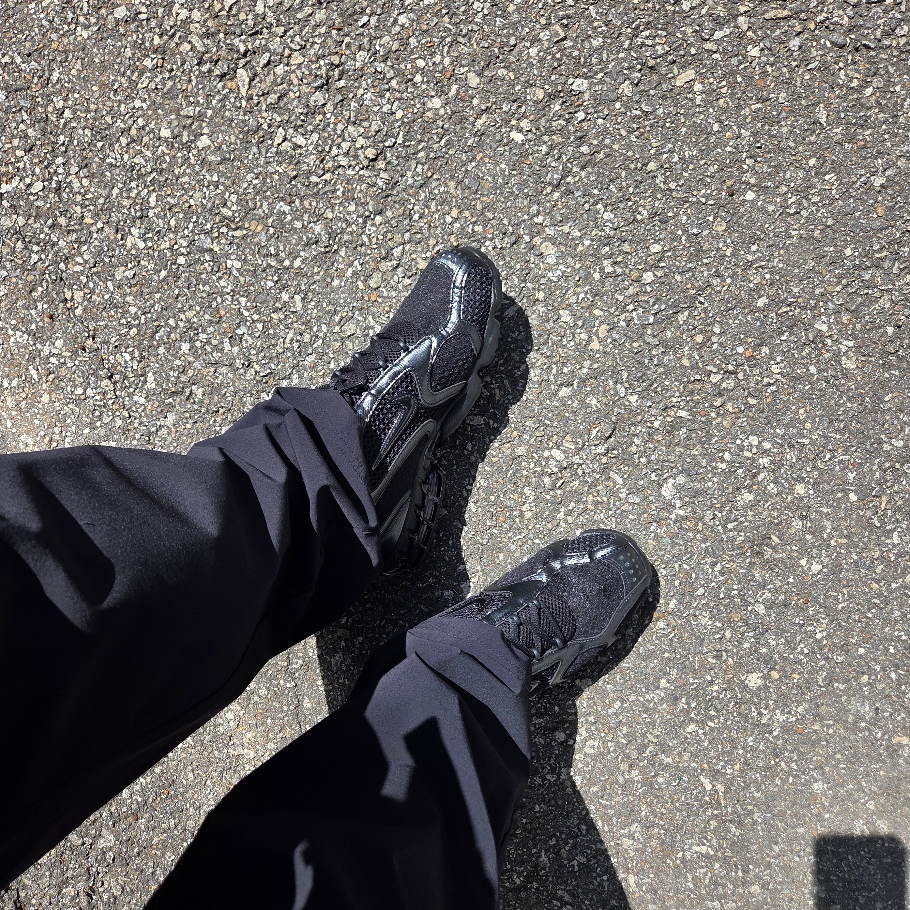 Nike Air Zoom Spiridon Cage 2 Black Anthracite 착용 스타일 - 1