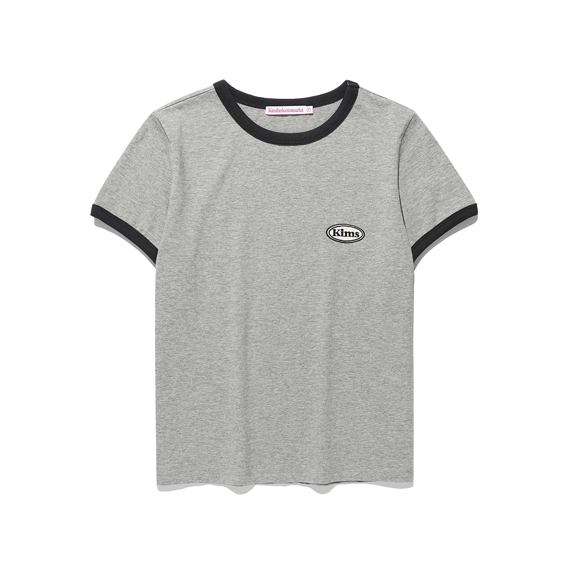 KIB6MFT509AGR Kims Fresh Cotton Market Kims Egg Bam Ringer Tee Grey