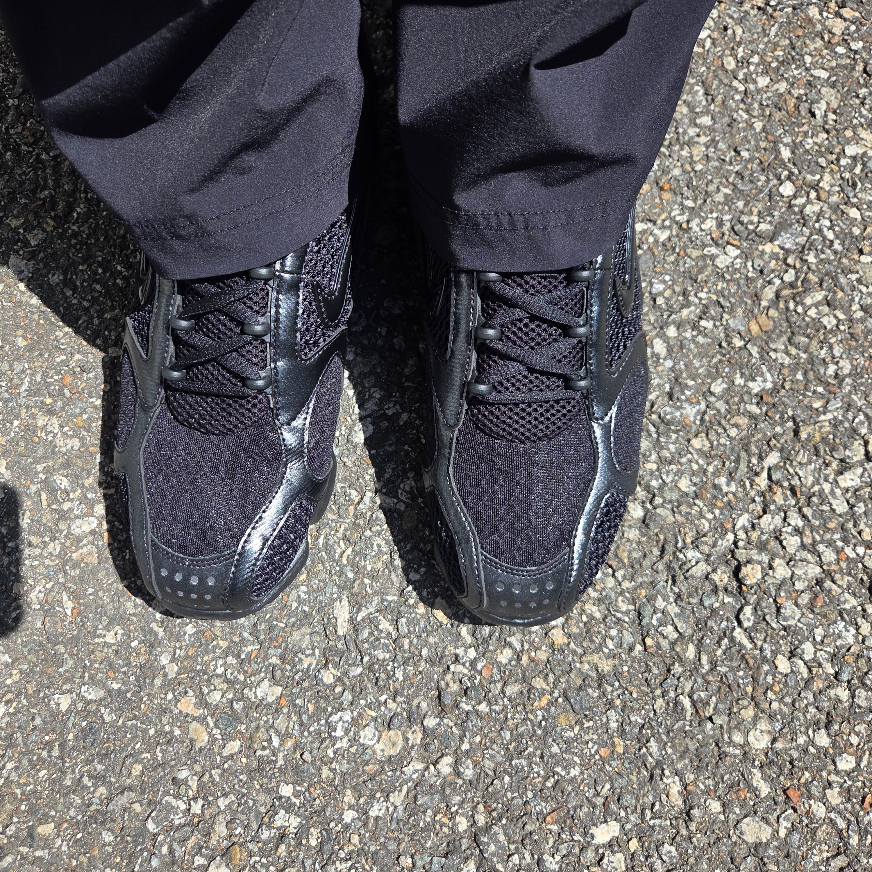 Nike Air Zoom Spiridon Cage 2 Black Anthracite 착용 스타일 - 4