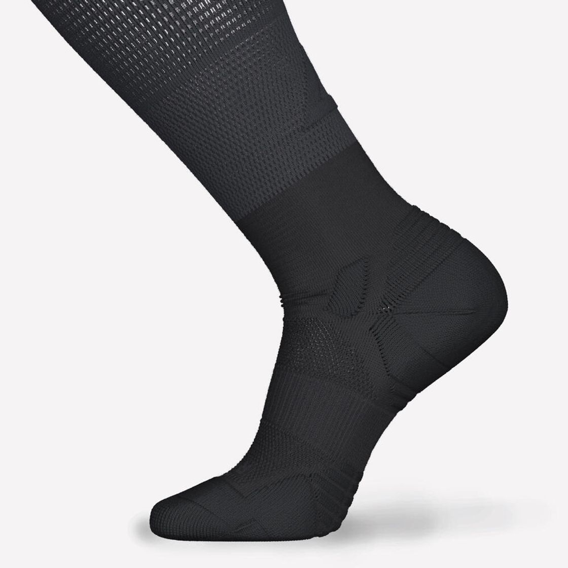 데카트론 러닝 카프 컴프레션 양말 1켤레 500 블랙(DECATHLON Running Calf Compression Socks 1 Pair 500 Black) - 3