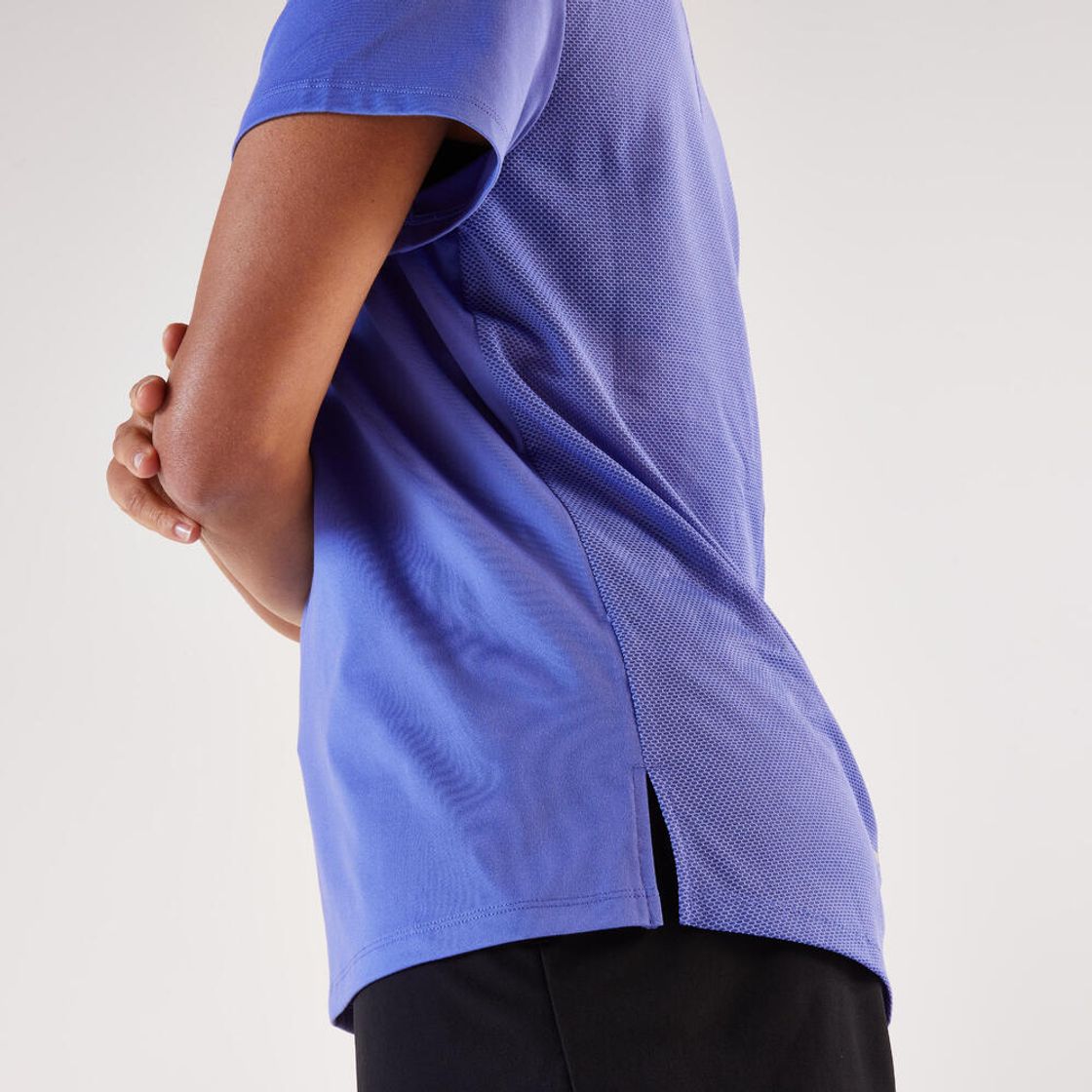 데카트론 여성 러닝 반팔 티 런 드라이 500 스톰 퍼플(DECATHLON Women's Running Short-Sleeved T-Shirt Run Dry 500 Storm Purple) - 2