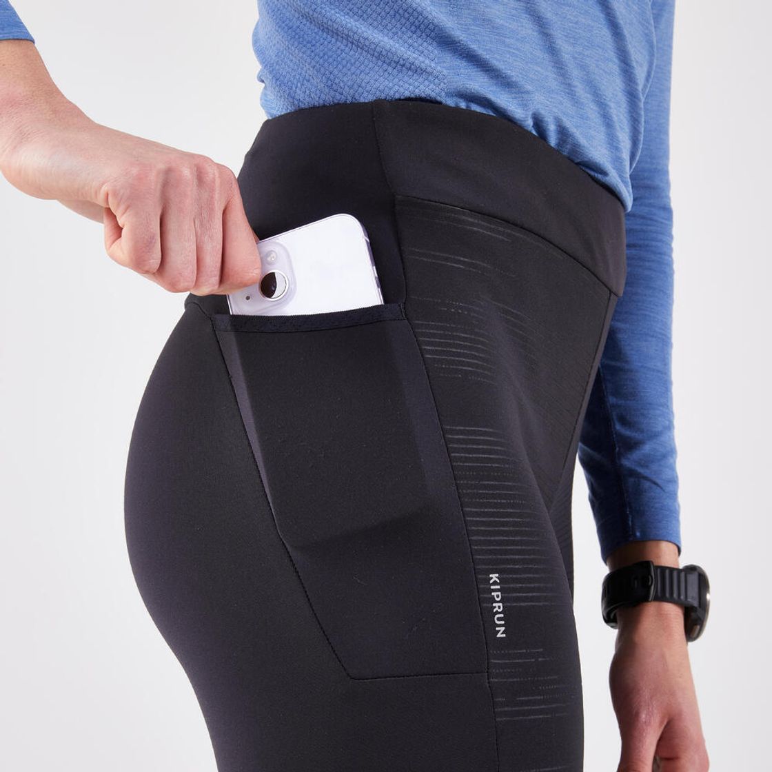 데카트론 여성 러닝 레인 레깅스 런 레인 900 스모크 블랙(DECATHLON Women's Running Rain Leggings Run Rain 900 Smoked Black) - 6