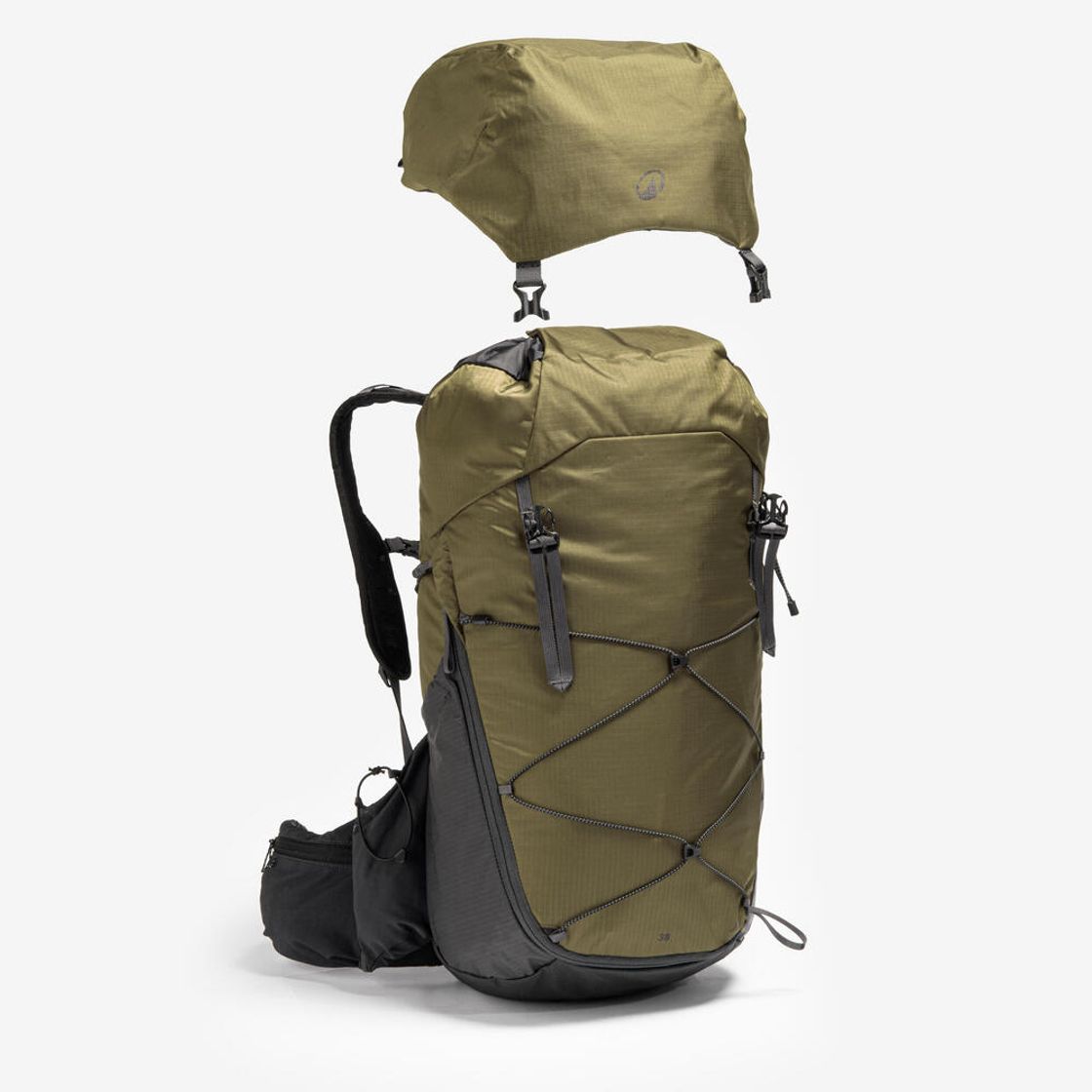 데카트론 하이킹 백팩 38L MH900 골든 올리브 그린(DECATHLON Hiking Backpack 38L MH900 Golden Olive Green) - 10