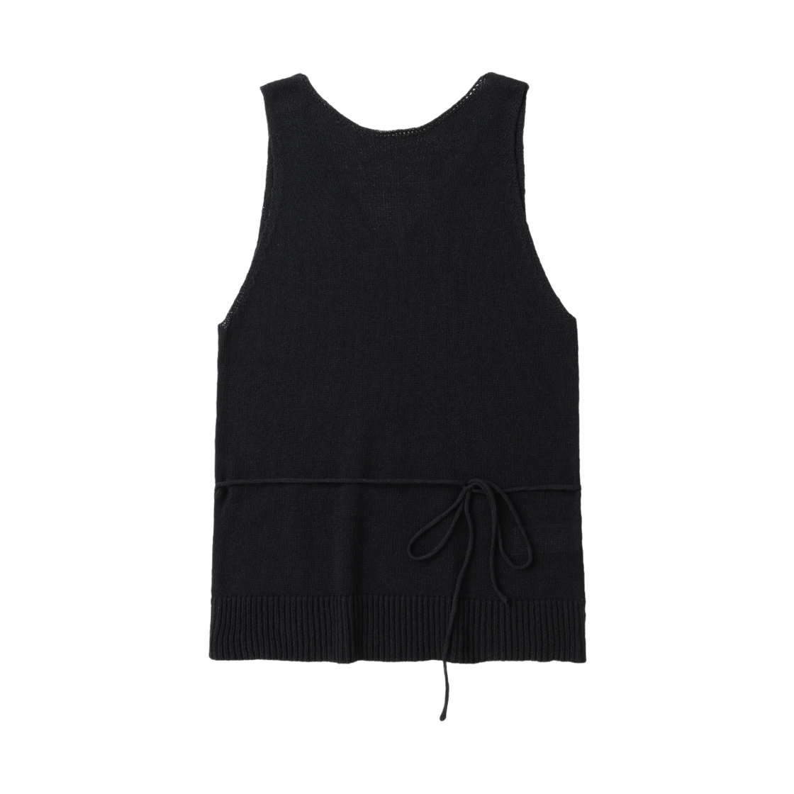 에토아 스트링 니트 베스트 블랙(aetoa String Knit Vest Black)