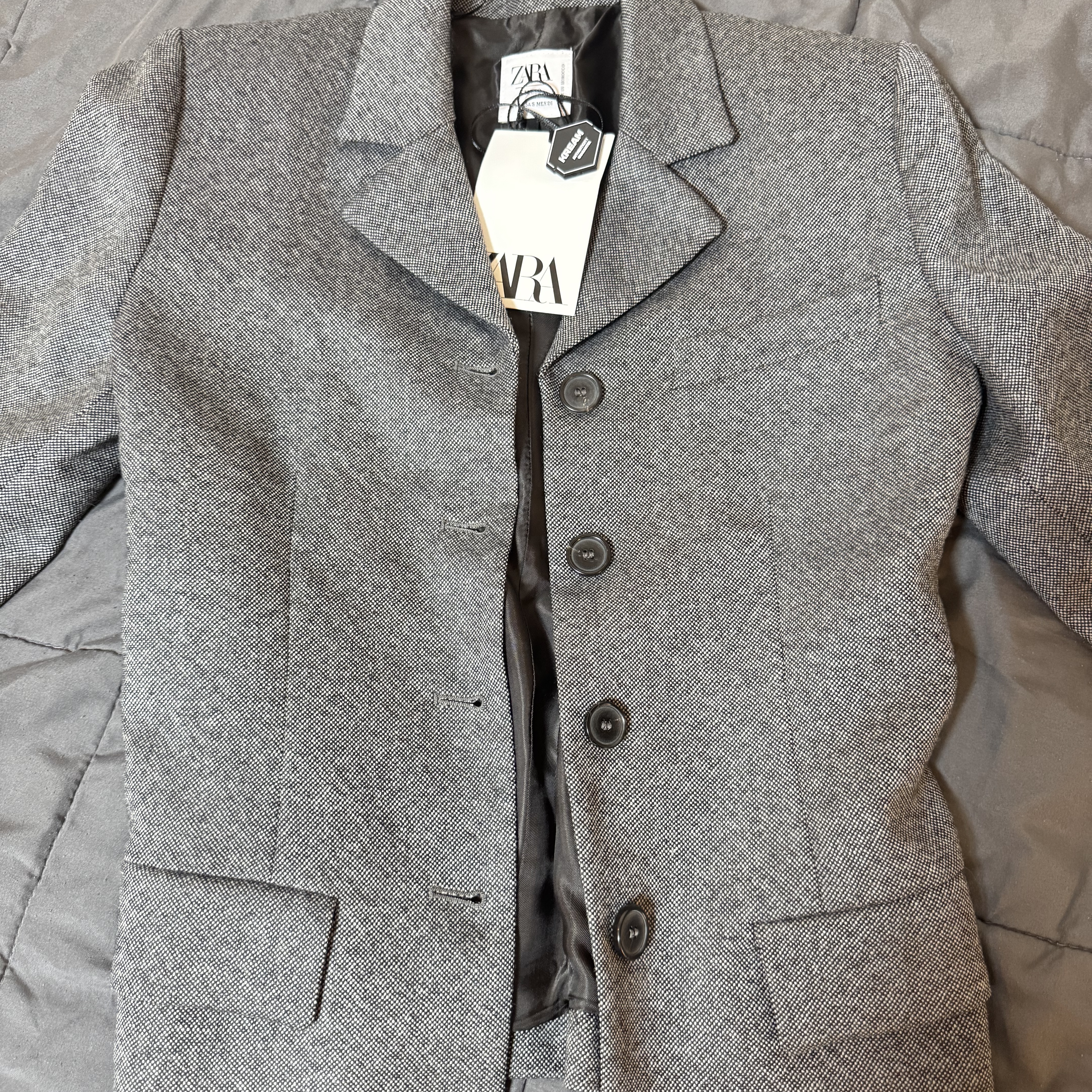 (W) Zara Fitted Wool Blazer Limited Edition Black 착용 스타일