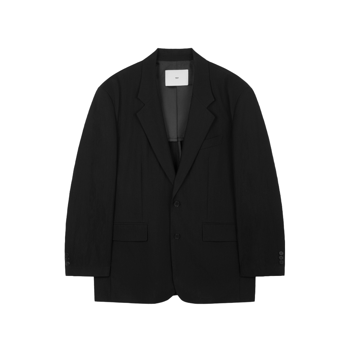 티엔지티 오버사이즈 비스코스 자켓 블랙(TNGT Oversized Viscose Jacket Black)