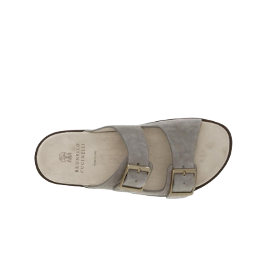 브루넬로 쿠치넬리 버클 스웨이드 슬라이드 포그(Brunello Cucinelli Suede Slide with Buckles Fog) - 2