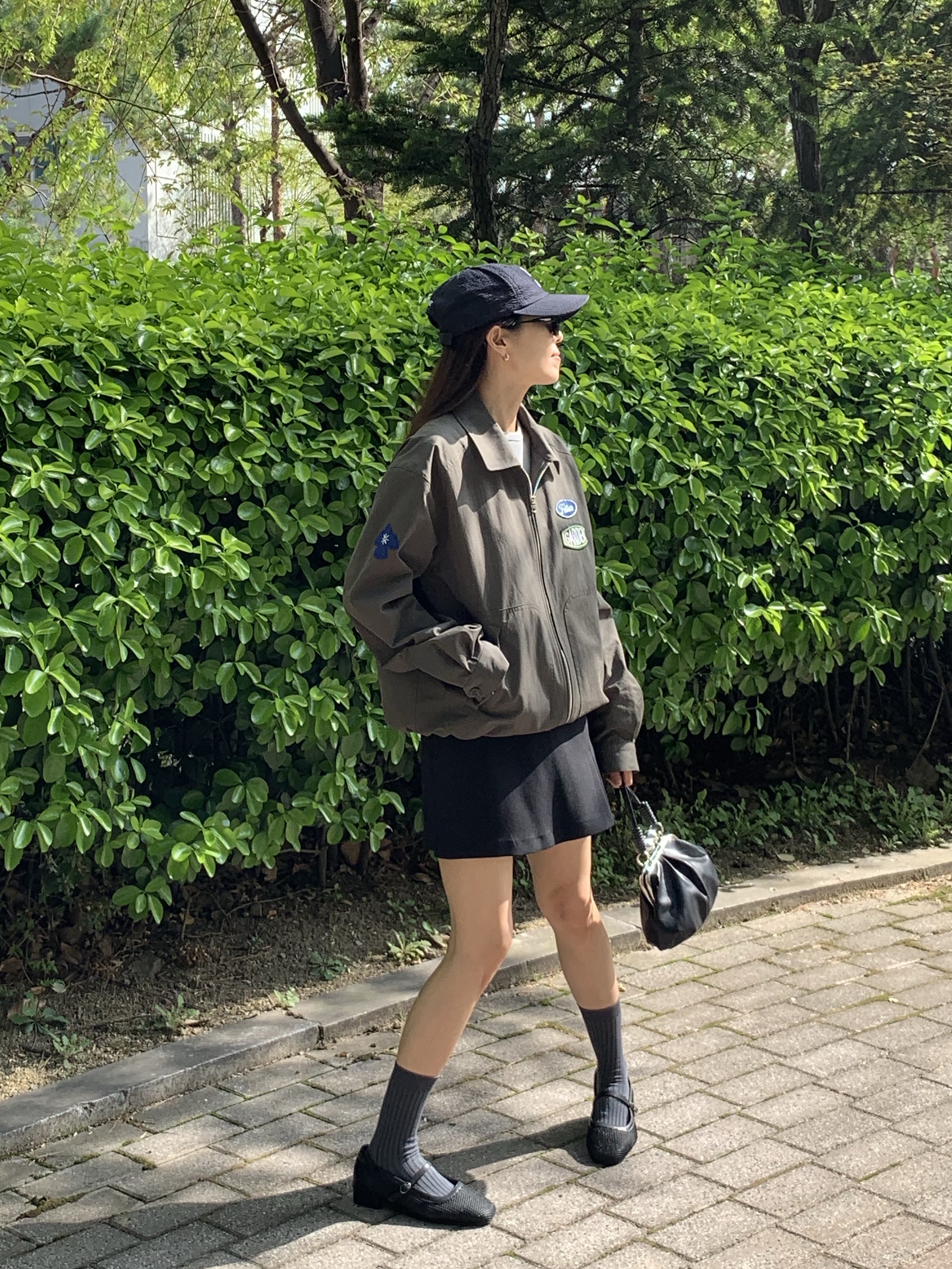 Supreme Seersucker S Logo 6-Panel Black - 24SS 착용 스타일 - 3