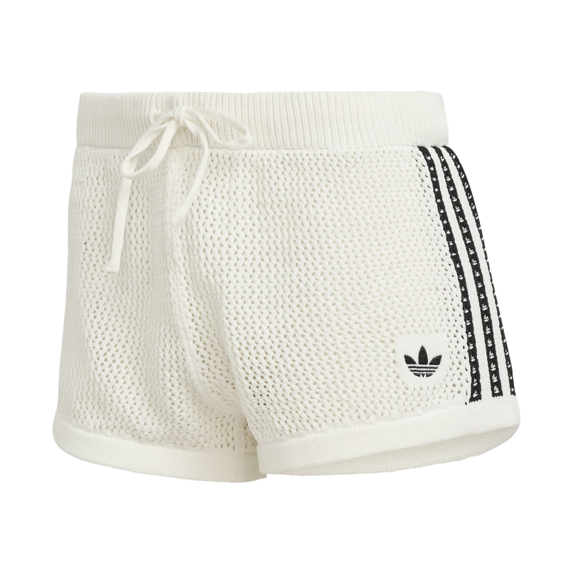 (W) 아디다스 니티드 크로셰 쇼츠 오프 화이트 - KR 사이즈((W) Adidas Knitted Crochet Shorts Off White - KR Sizing) - 1