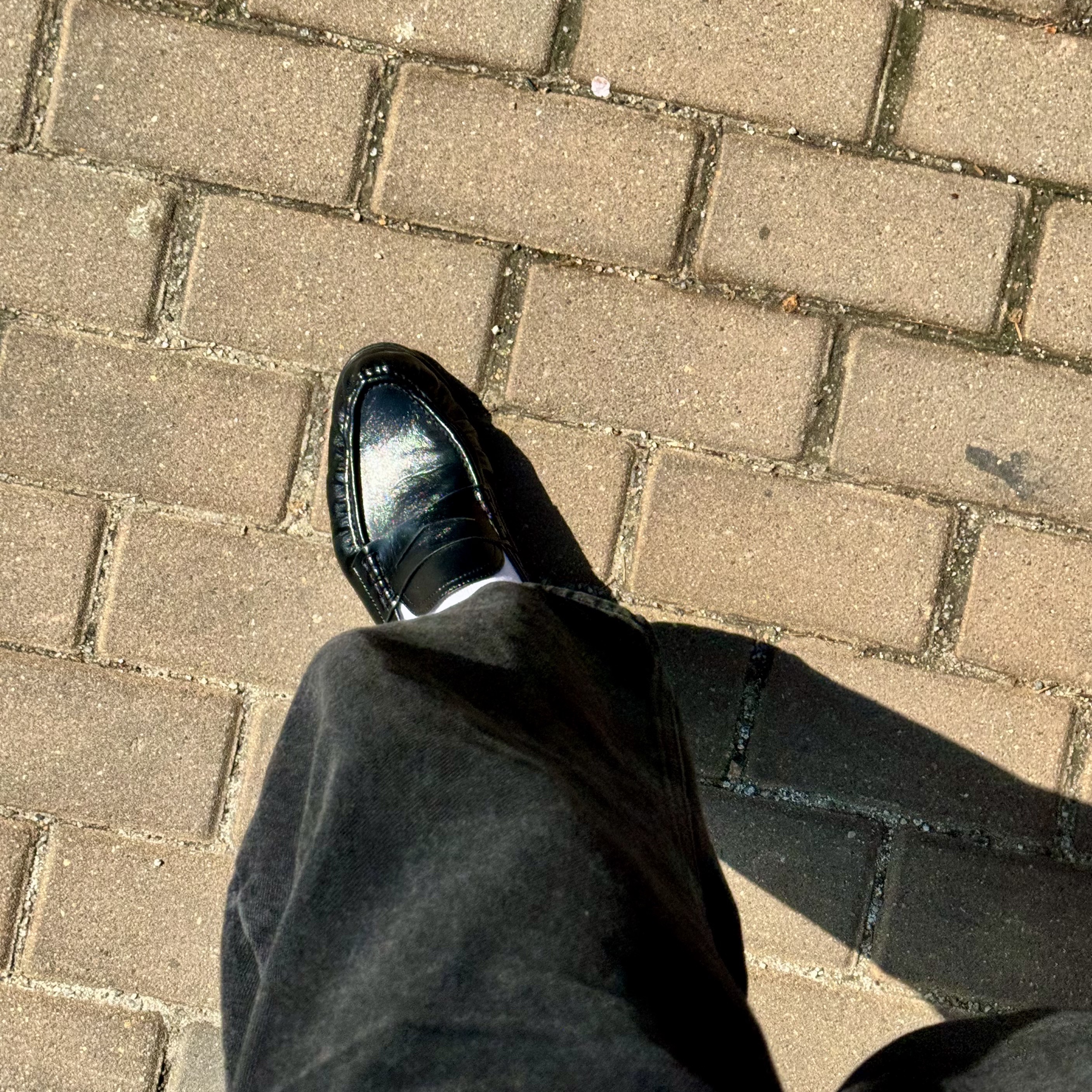 (W) Zara Soft Gathered Loafer Black, Goyard Saint Louis GM Bag Black 착용 스타일 - 2