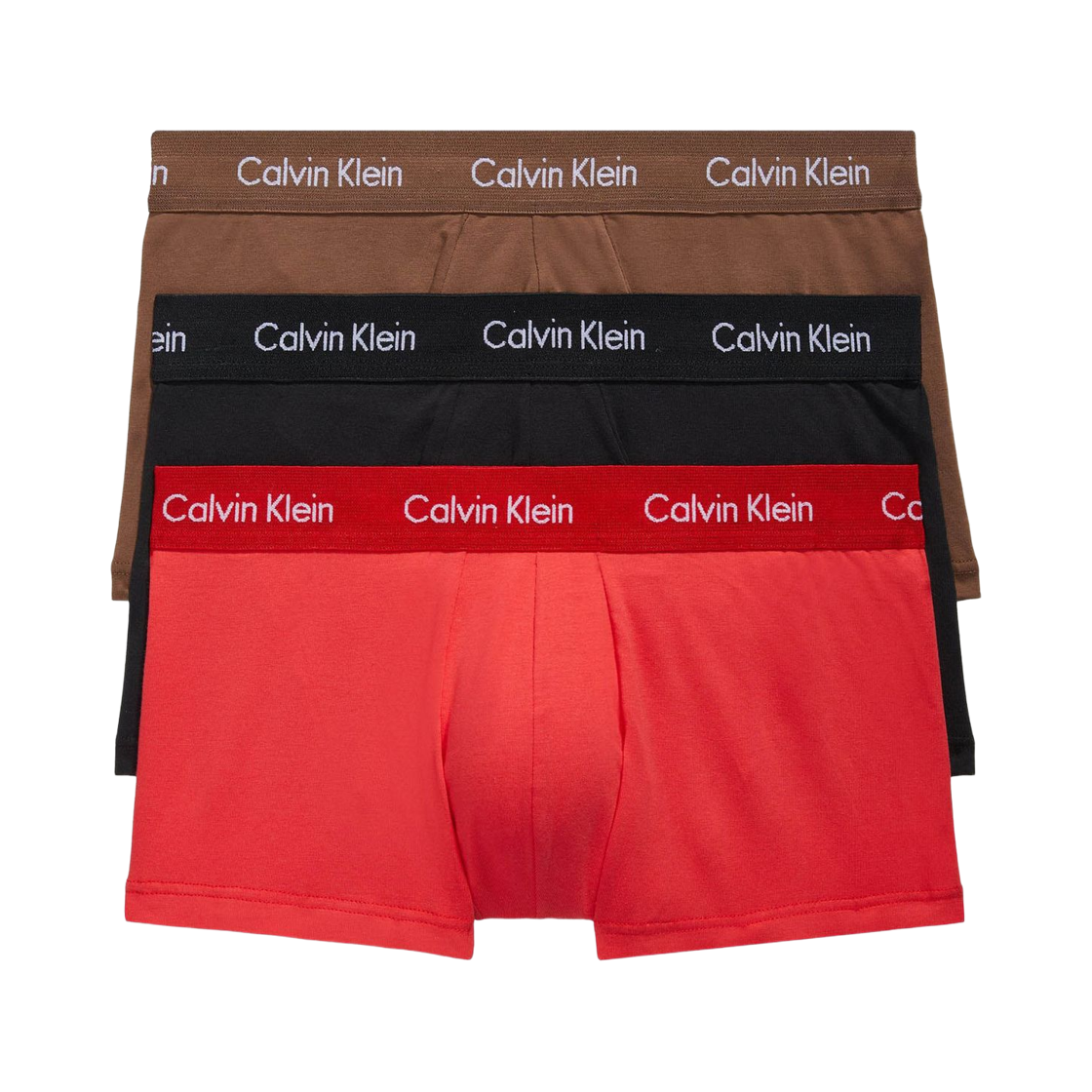 캘빈 클라인 코튼 스트레치 3팩 로우 라이즈 트렁크 멀티컬러(Calvin Klein Cotton Stretch 3-pack Low Rise Trunk Multicolor)