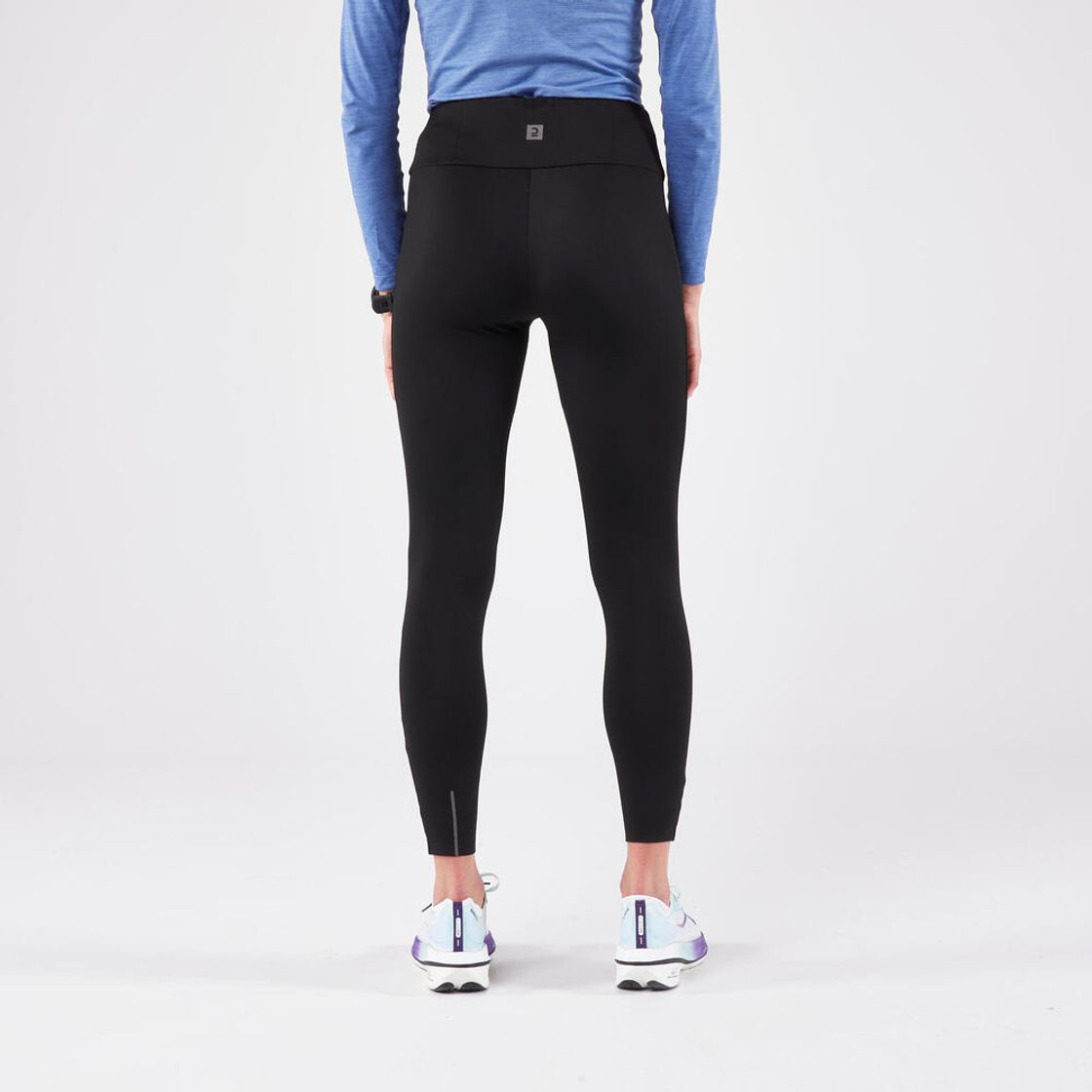 데카트론 여성 러닝 보온 레깅스 런 100 스모크 블랙(DECATHLON Women's Running Warm Leggings Run 100 Smoked Black) - 2
