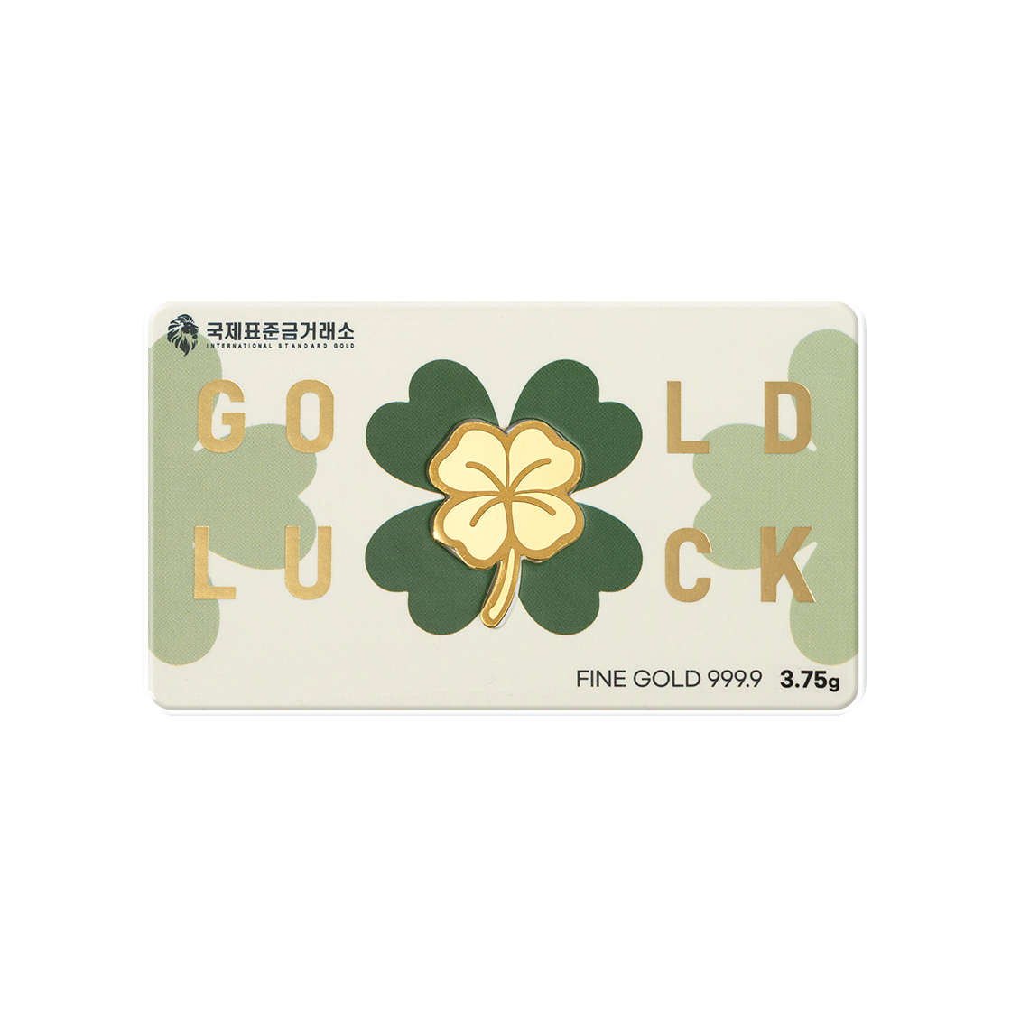 국제표준금거래소 네잎클로버 골드바 3.75g(International Standard Gold -Four-Leaf Clover Gold Bar 3.75g)