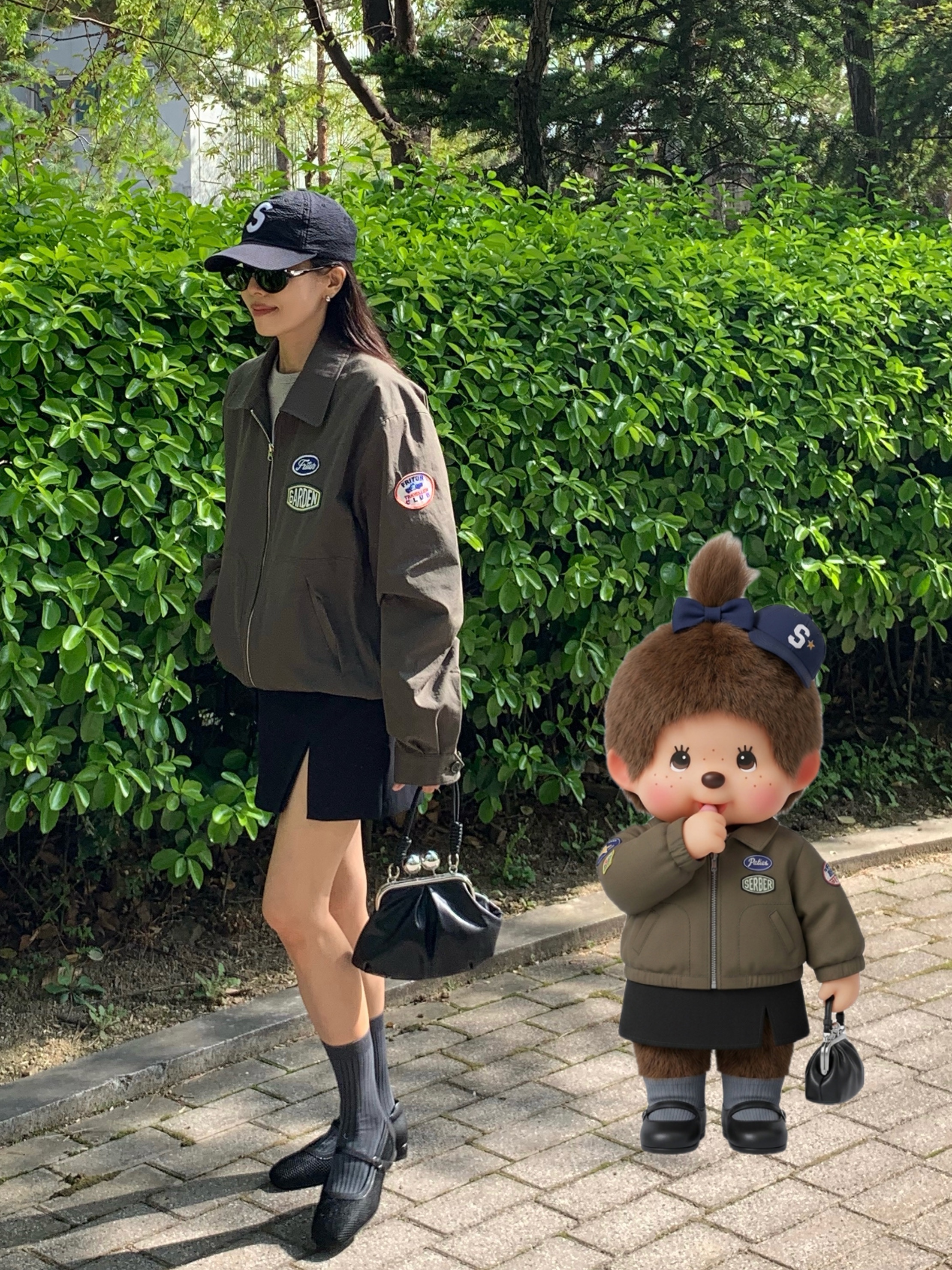 Supreme Seersucker S Logo 6-Panel Black - 24SS 착용 스타일 - 1