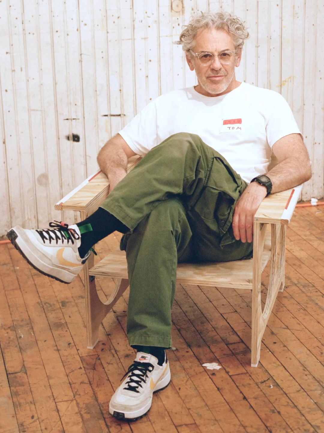 Nike x Tom Sachs General Purpose Shoe Pine Green University Gold, Nike x Tom Sachs General Purpose Shoe Light Cream 착용 스타일 - 4