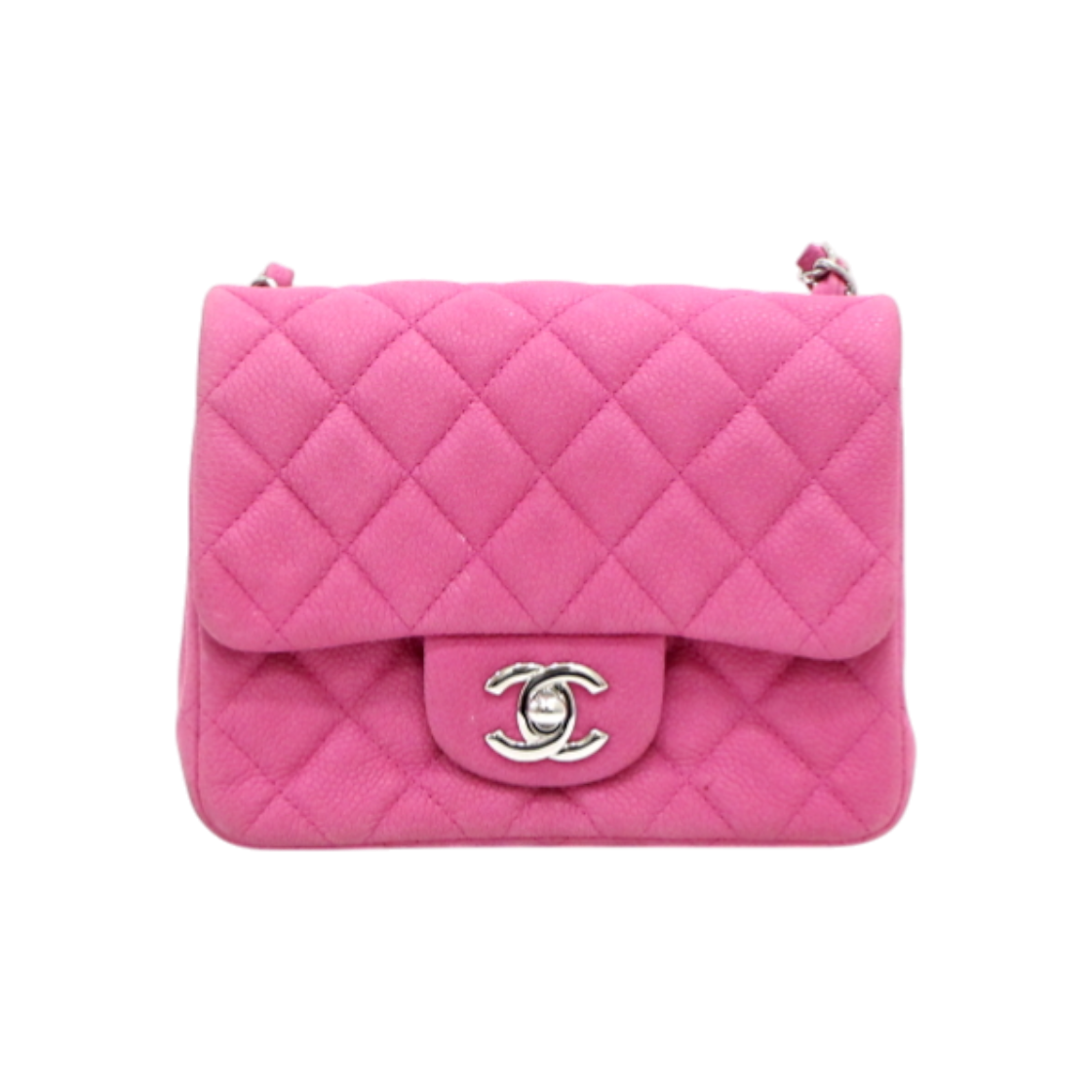 ITNINWFPS6TS Chanel Caviar Petit Sac Mini Classic Flap Silver Chain Shoulder Bag & Crossbody