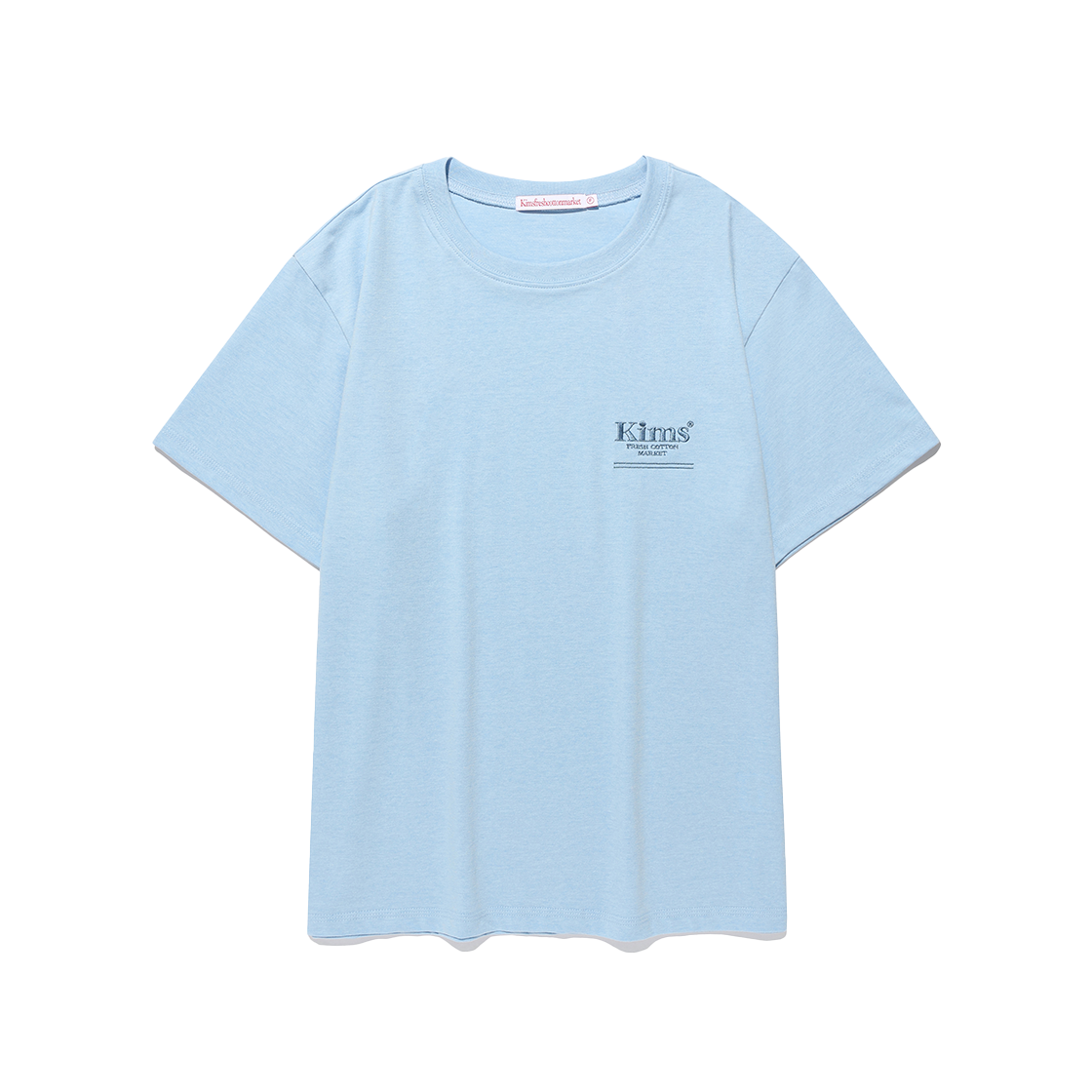 KIB6MFT506ABL Kims Fresh Cotton Market Mini Bam Line Logo Tee Blue
