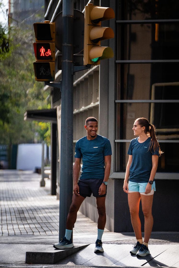 데카트론 여성 러닝 심리스 반팔 티 런 컴포트 500 틸 블루(DECATHLON Kiprun Women's Running Seamless TShirt Run Comfort 500 Teal Blue) - 6