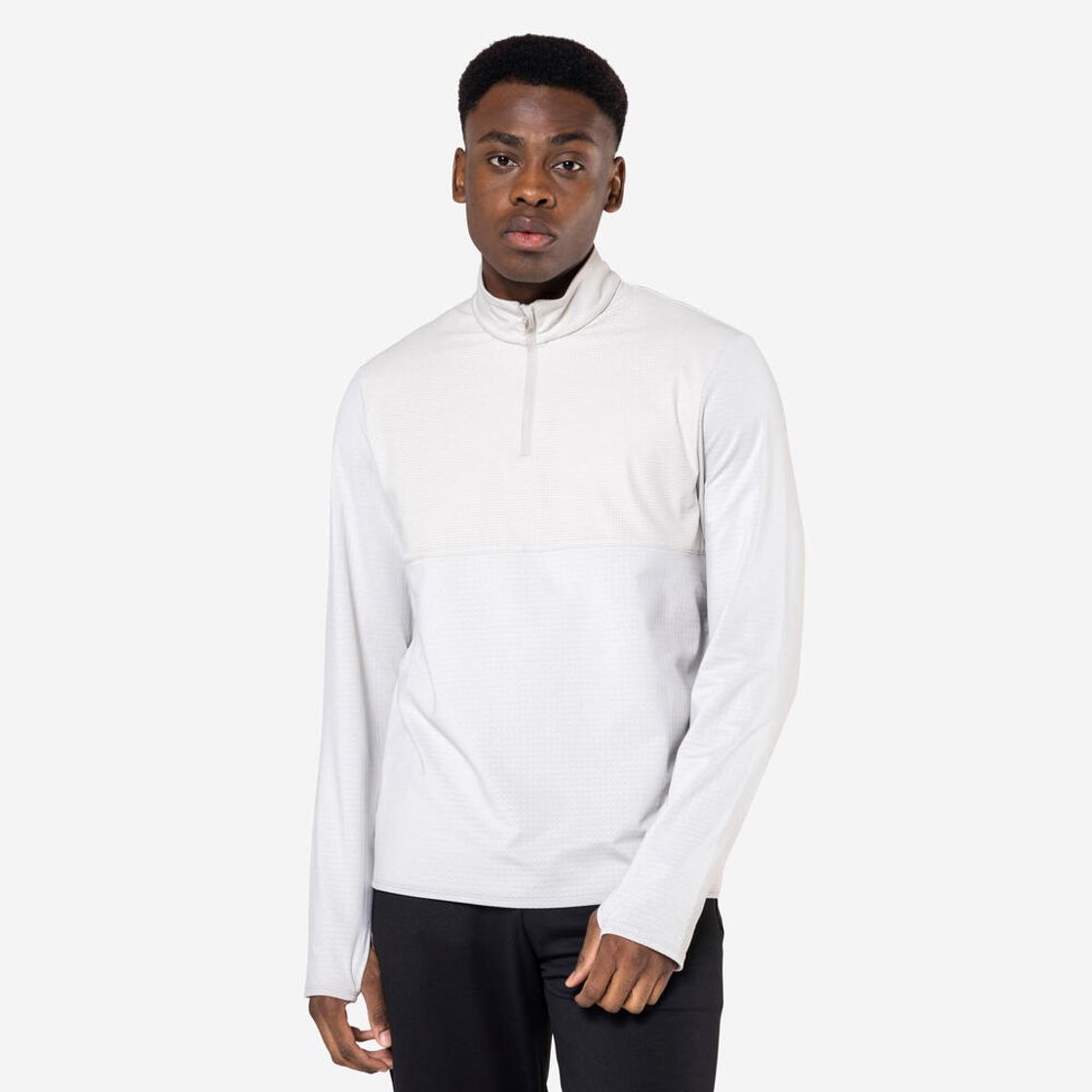 데카트론 남성 하프집 러닝 긴팔 티 런 웜 500 페블 베이지(DECATHLON Men's Half-Zip Running Long-Sleeved T-Shirt Run Warm 500 Pebble Beige) - 10