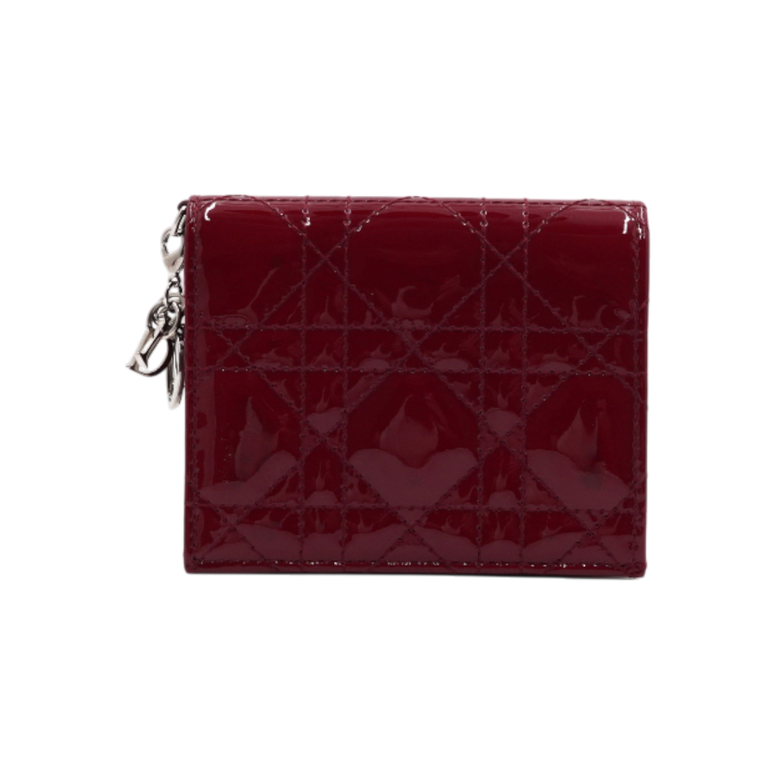 디올 S0178OVRB 레드 페이던트 유광 레이디디올 Gardenia 미니 여성 반지갑aa62823(Dior S0178OVRB Red Patent Lady Dior Gardenia Mini Wallet) - 1