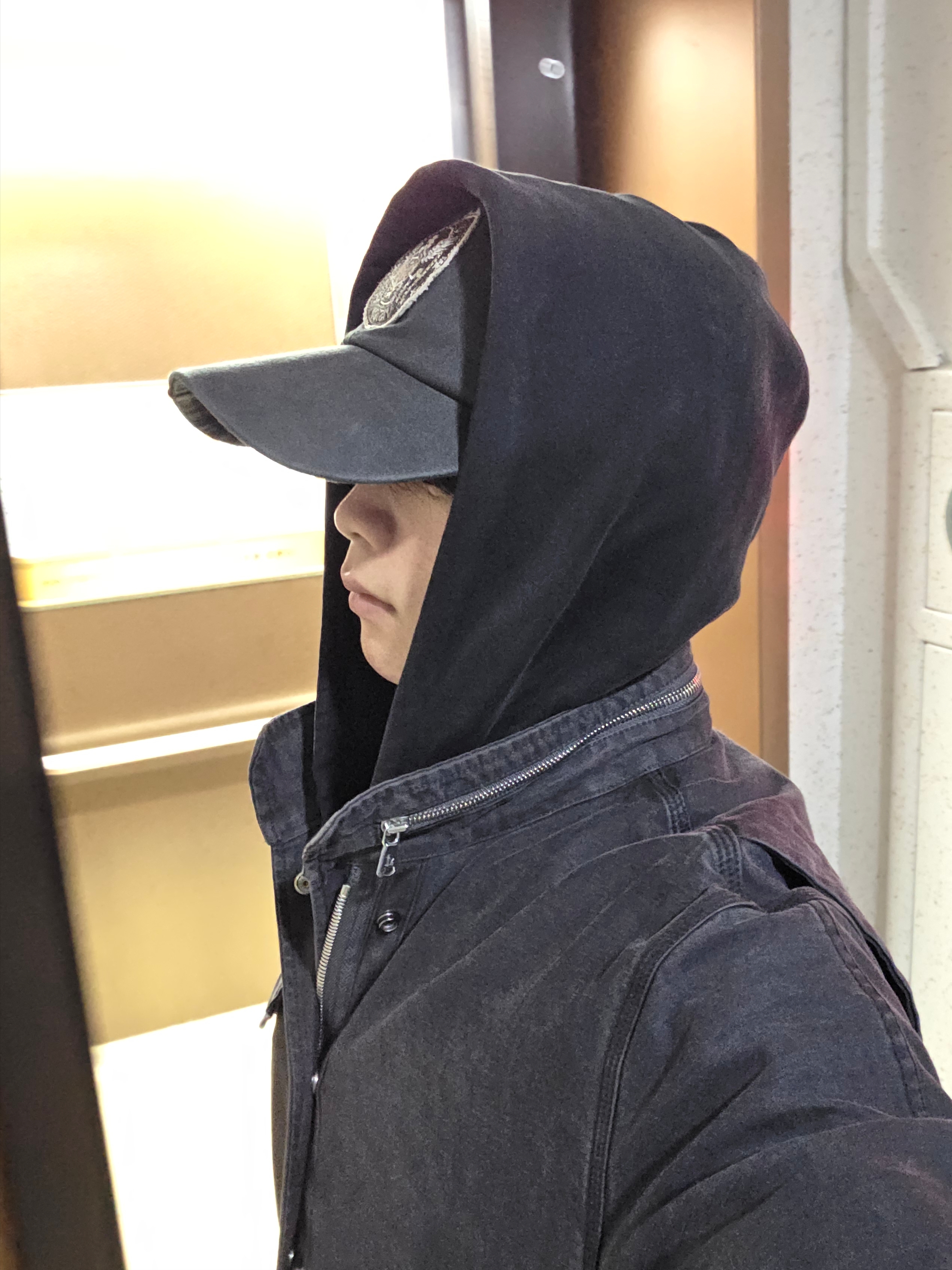 ETCE United Patch Ball Cap Charcoal, Dr. Martens x Rick Owens Quad Sole Steel Toe Boots Black 착용 스타일 - 1