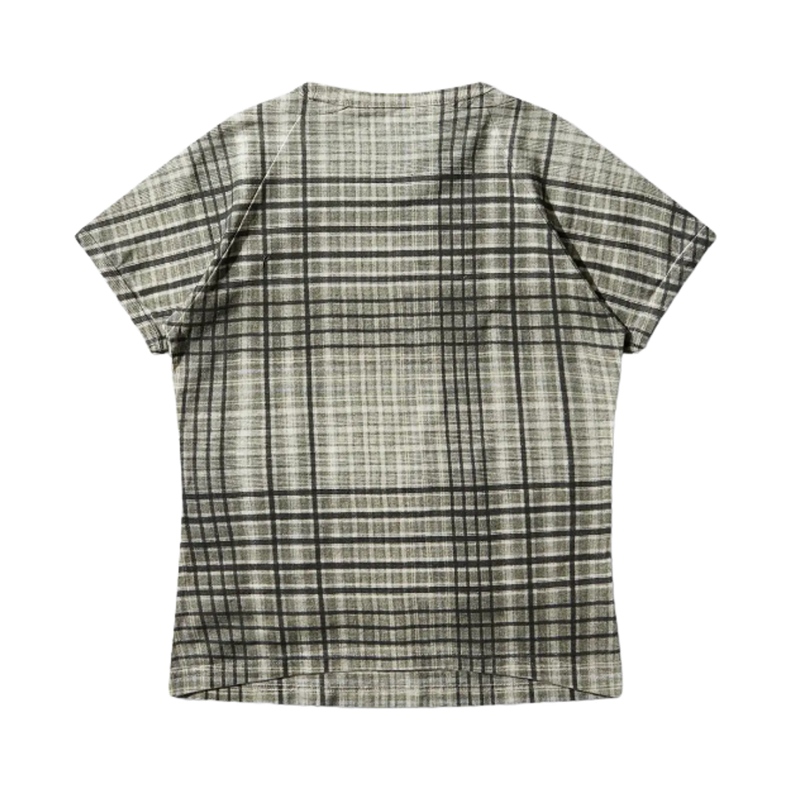 (W) 로아 타바 프린티드 체크 베이비 티셔츠 세이지 그린((W) Roa Taba Printed Check Baby T-Shirt Sage Green) - 2