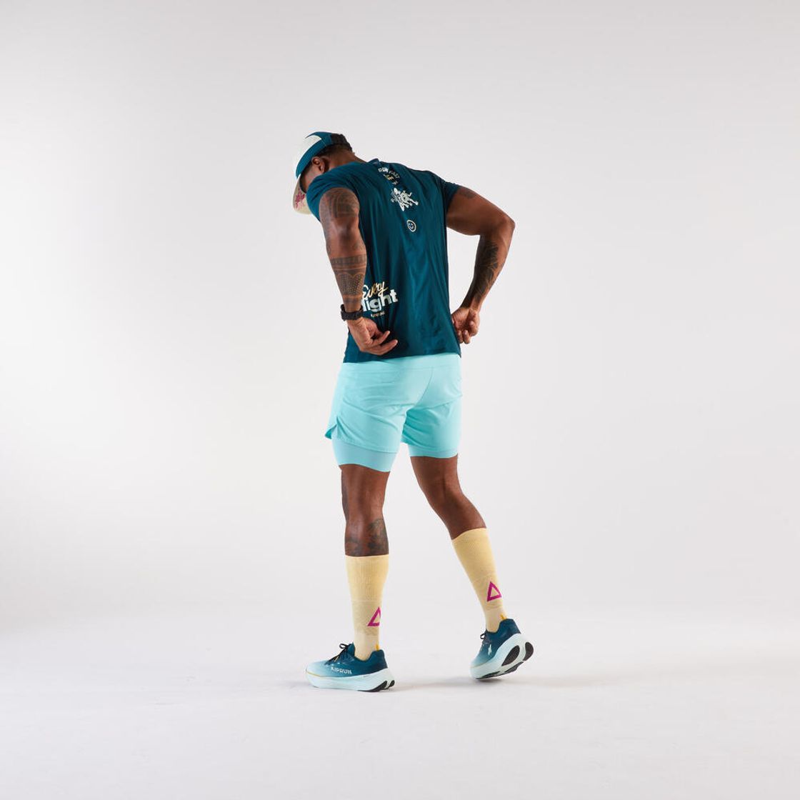 데카트론 남성 5인치 러닝 투인원 쇼츠 런 500 라군 블루(DECATHLON Men's 5" Running 2-in-1 Shorts Run 500 Lagoon Blue) - 7