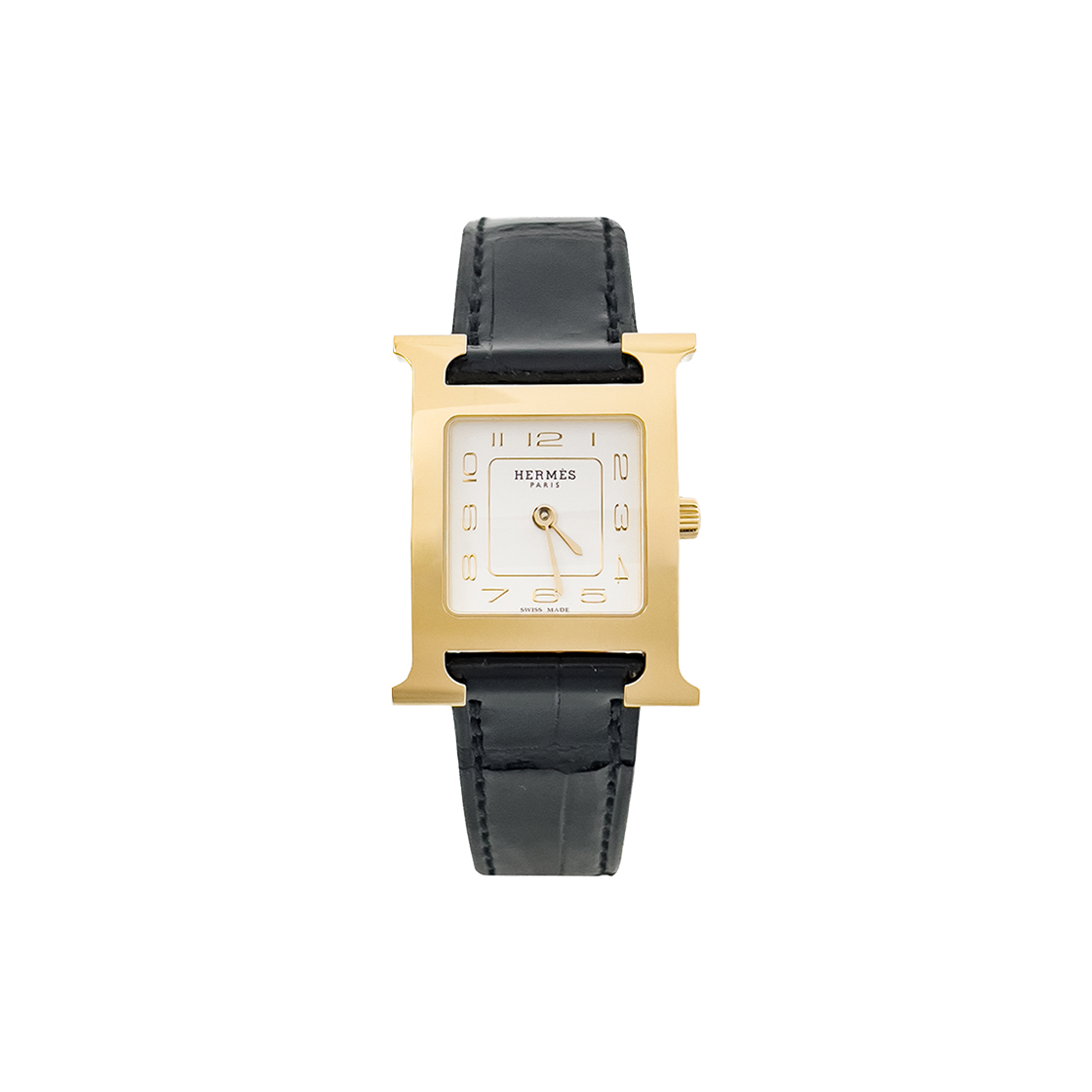 IT5O276TFIPI Hermes H Hour PM Gold Watch (6HA0318)