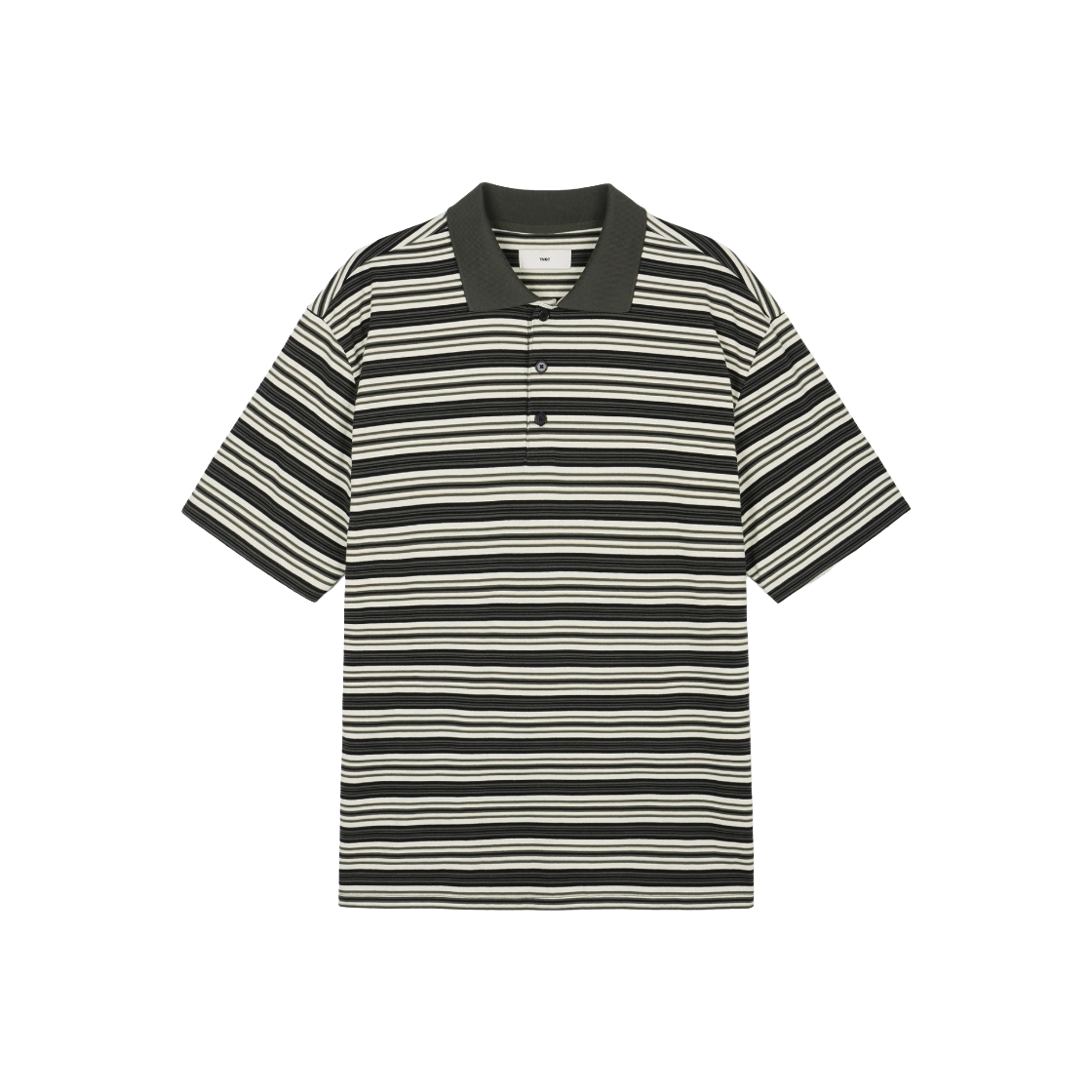 티엔지티 스트라이프 폴로 티셔츠 카키(TNGT Stripe Polo Khaki) - 1