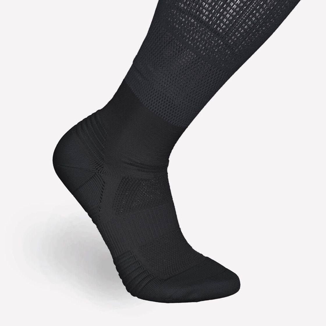 데카트론 러닝 카프 컴프레션 양말 1켤레 500 블랙(DECATHLON Running Calf Compression Socks 1 Pair 500 Black) - 5