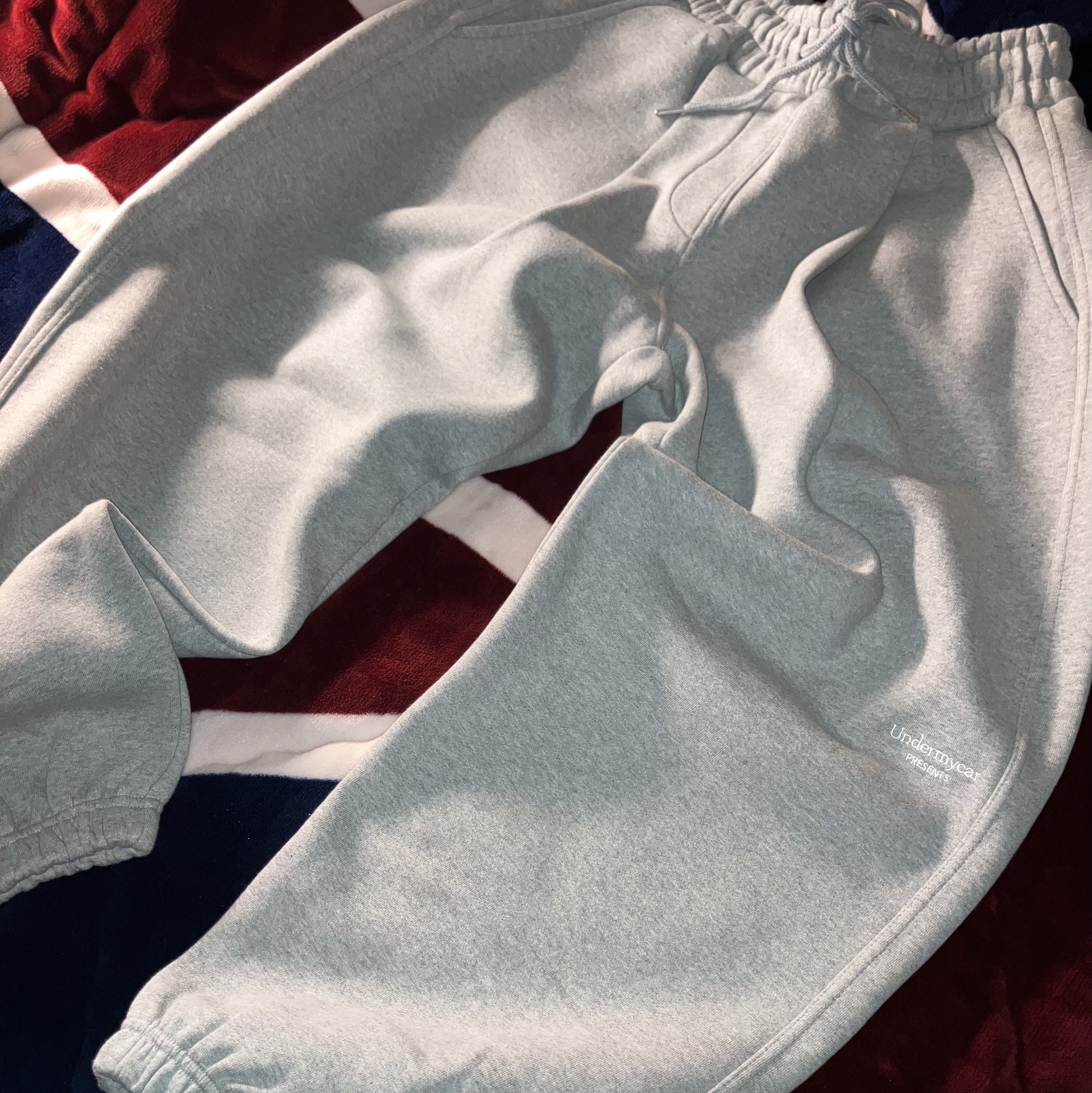 Undermycar Mu.03 Anti Fxxking Logo Play Oversized Sweat Jogger Melange Gray 착용 스타일 - 9