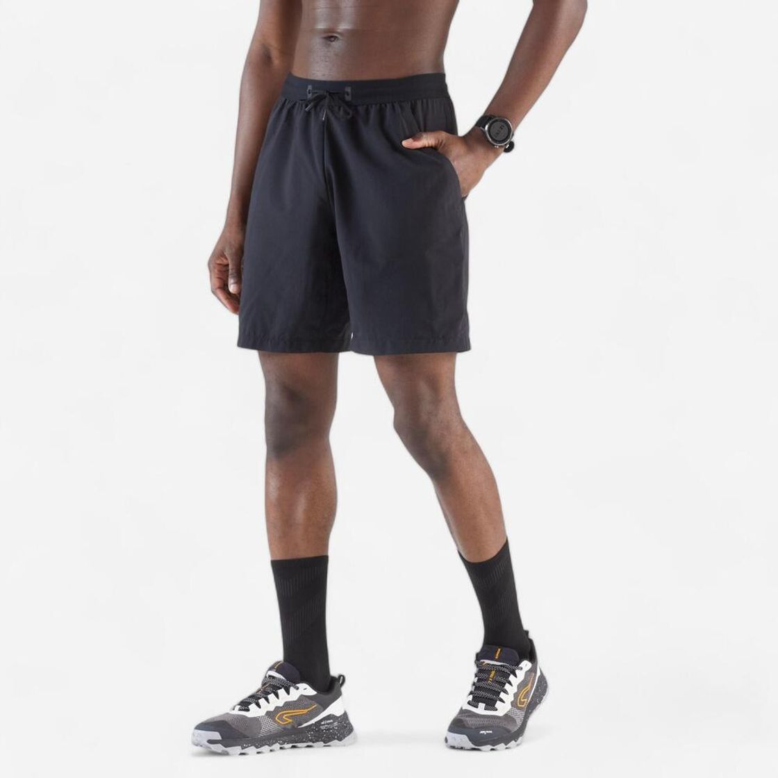데카트론 남성 8인치 러닝 경량 쇼츠 런 드라이 플러스 500 스모크 블랙(DECATHLON Men's 8" Running Lightweight Shorts Run Dry Plus 500 Smoke Black) - 9