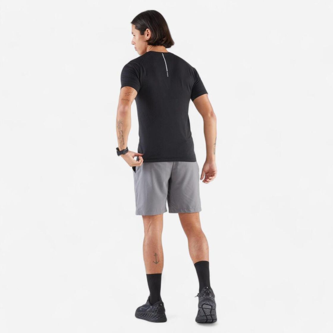 데카트론 남성 8인치 러닝 경량 쇼츠 런 드라이 플러스 500 그래니트 그레이(DECATHLON Men's 8" Running Lightweight Shorts Run Dry Plus 500 Granite Grey) - 9