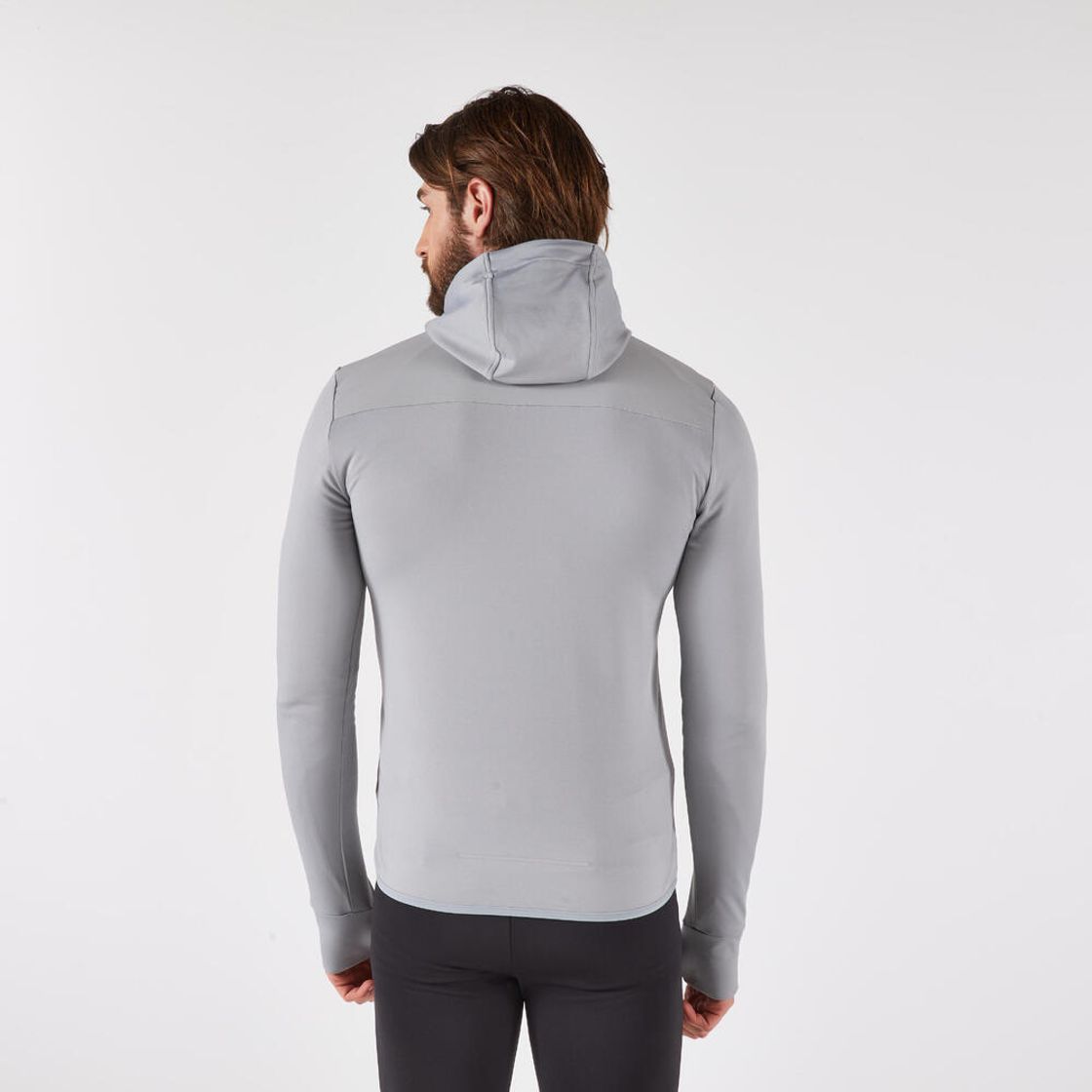 데카트론 남성 러닝 재킷 런 웜 100 스틸 그레이(DECATHLON Men's Running Jacket Run Warm 100 Steel Grey) - 6