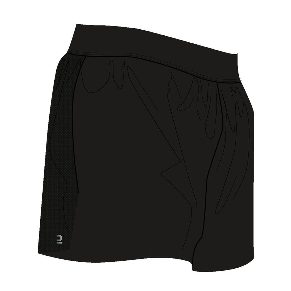 데카트론 남성 6인치 러닝 쇼츠 컴포트 500(브리프 내장) 스모크 블랙(DECATHLON Men's 6" Running Shorts Comfort 500 (Built-in Briefs) Smoke Black) - 4