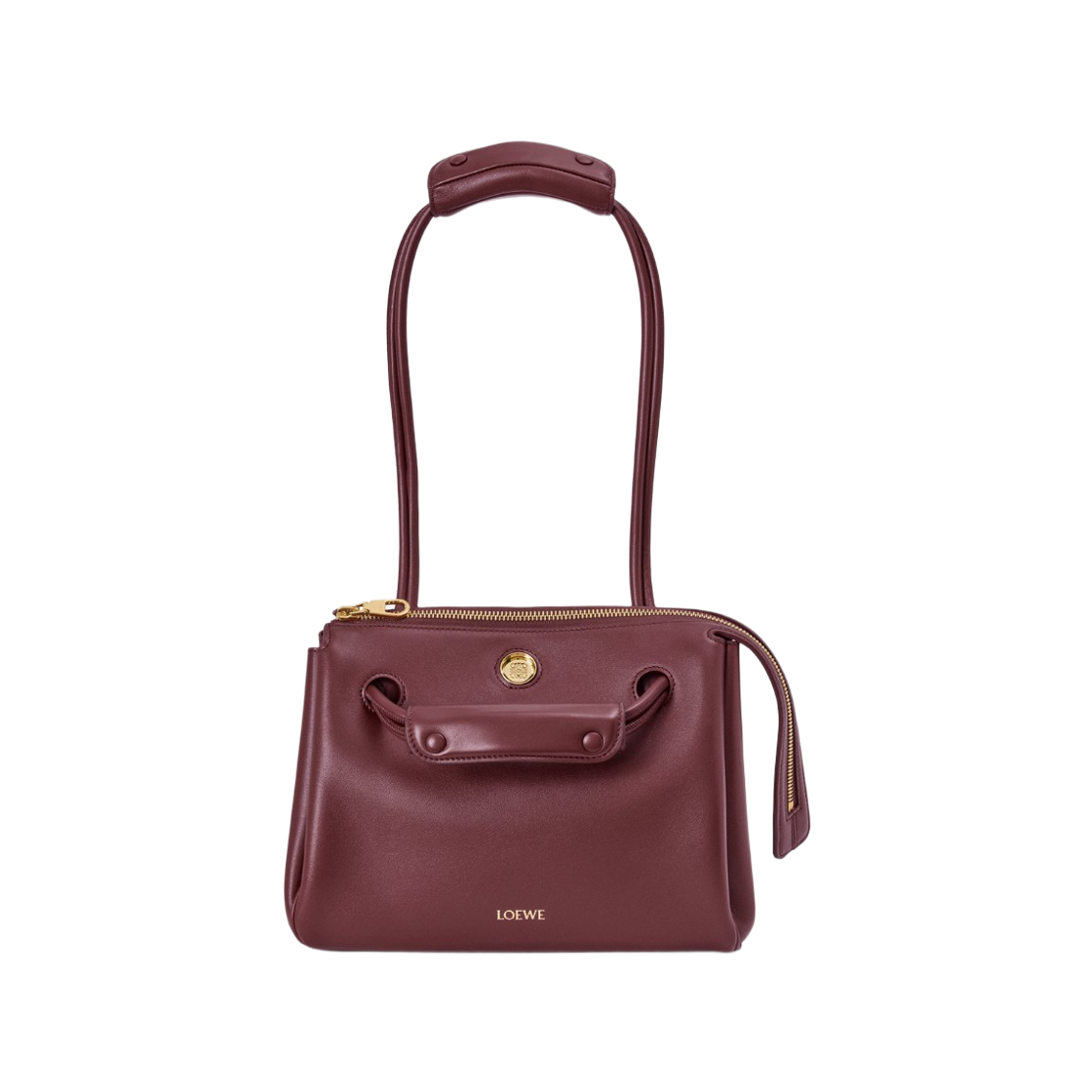 로에베 서플 카프스킨 스몰 마드리드 백 다크 버건디(Loewe Small Madrid Bag in Supple Calfskin Dark Burgundy) - 1