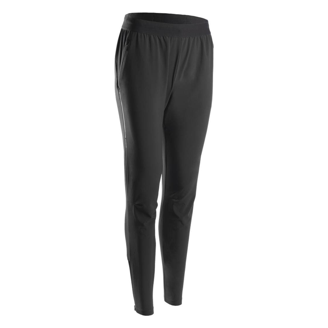 8664407 DECATHLON Women's Running Lightweight Slim Fit Pants Run Light 900 Smoked Black