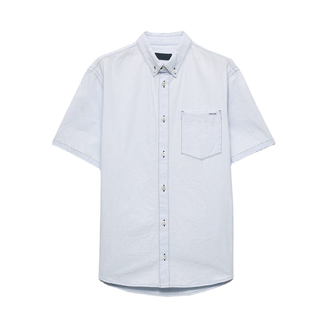 프라다 샴브레이 셔츠 스카이 블루(Prada Chambray Shirt Sky Blue)