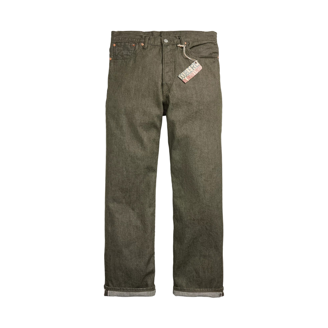 더블알엘 빈티지 5 포켓 올리브 셀비지 진 올리브 린스(Double RL Vintage 5 Pocket Olive Selvedge Jeans Olive Rinse)