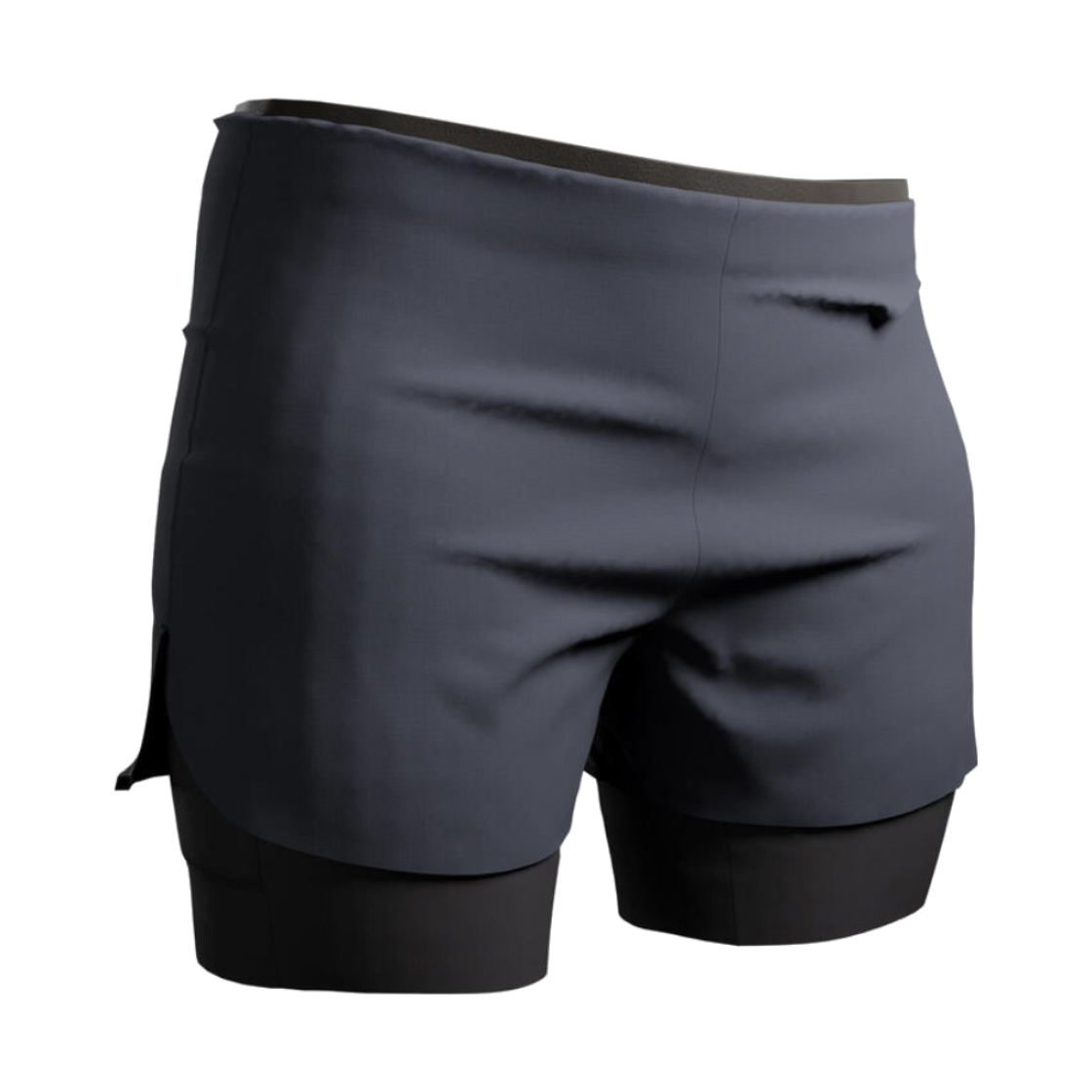 데카트론 여성 3인치 러닝 투인원 쇼츠 런 500 스모크 블랙(DECATHLON Women's 3" Running 2-in-1 Shorts Run 500 Smoke Black)