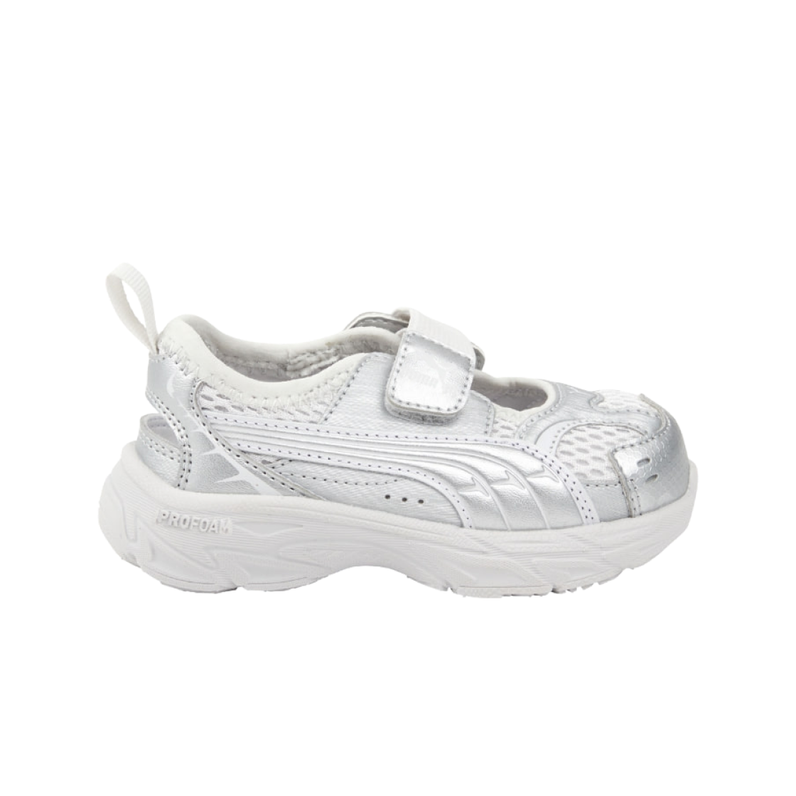 (인펀트) 푸마 메모리아 라이트 샌들 실버 페더 그레이((Infant) Puma Memoria Lite Sandal Silver Feather Gray)