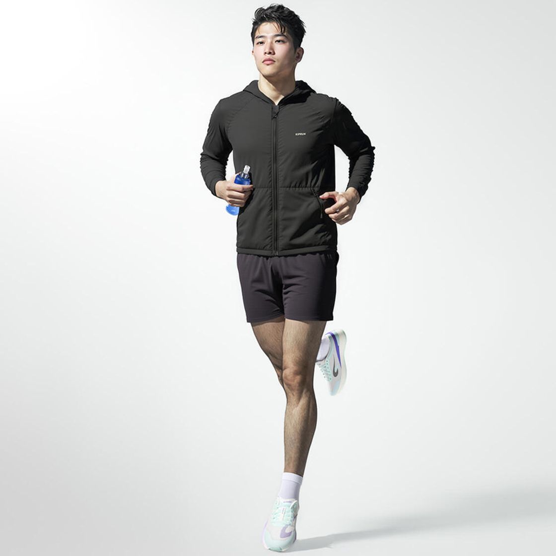 데카트론 남성 러닝 윈드 재킷 런 100 스모크 블랙(DECATHLON Men's Running Wind Jacket Run 100 Smoke Black) - 8